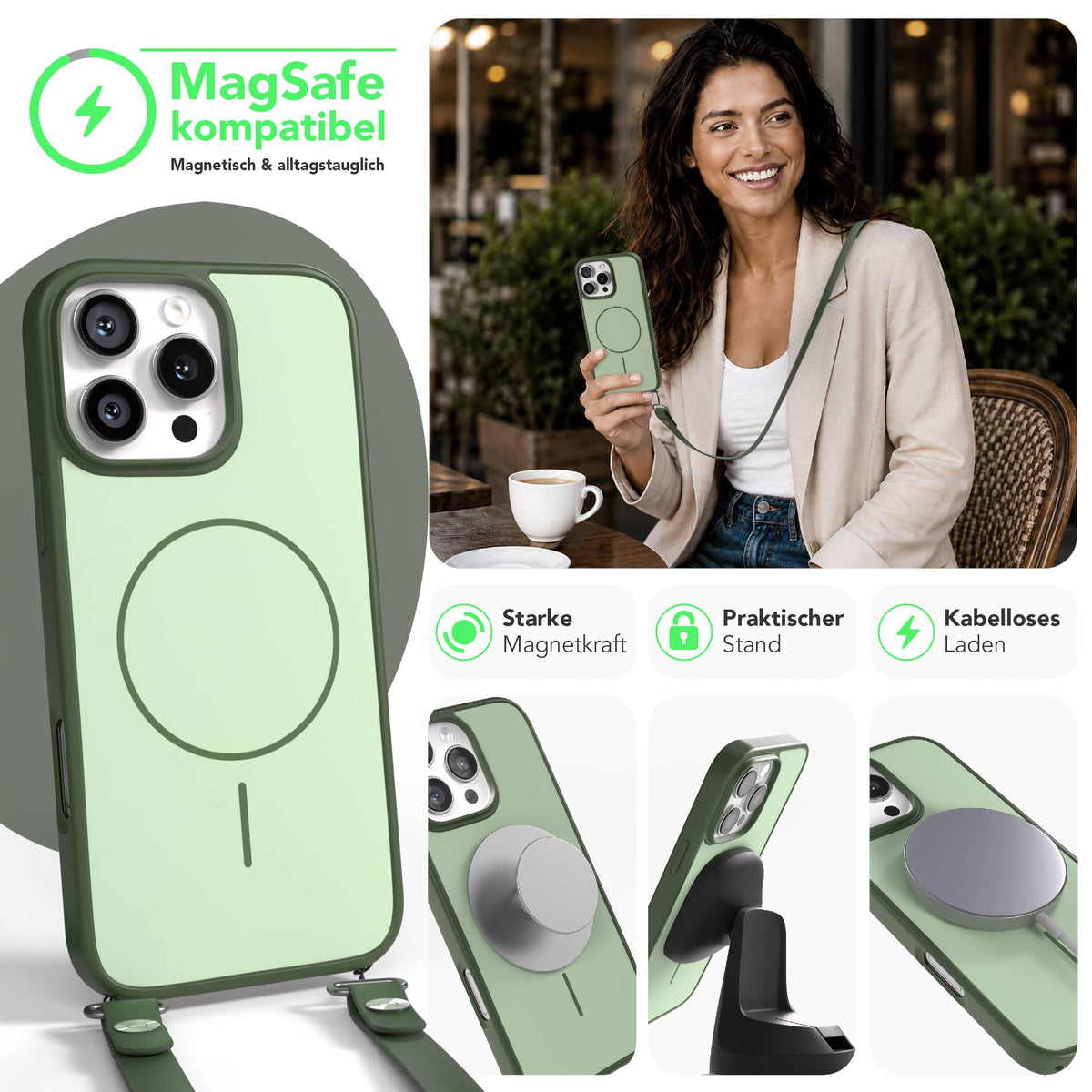 iPhone 16 Pro Max Outdoor Hülle mit thin MagSafe + magnetisches Band