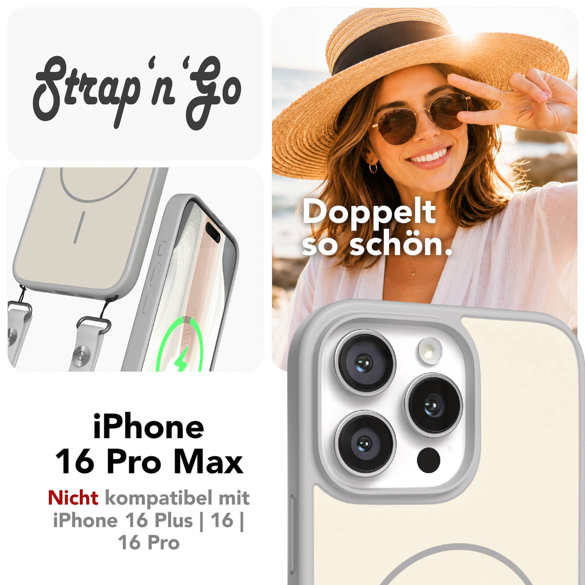iPhone 16 Pro Max Outdoor Hülle mit thin MagSafe + magnetisches Band