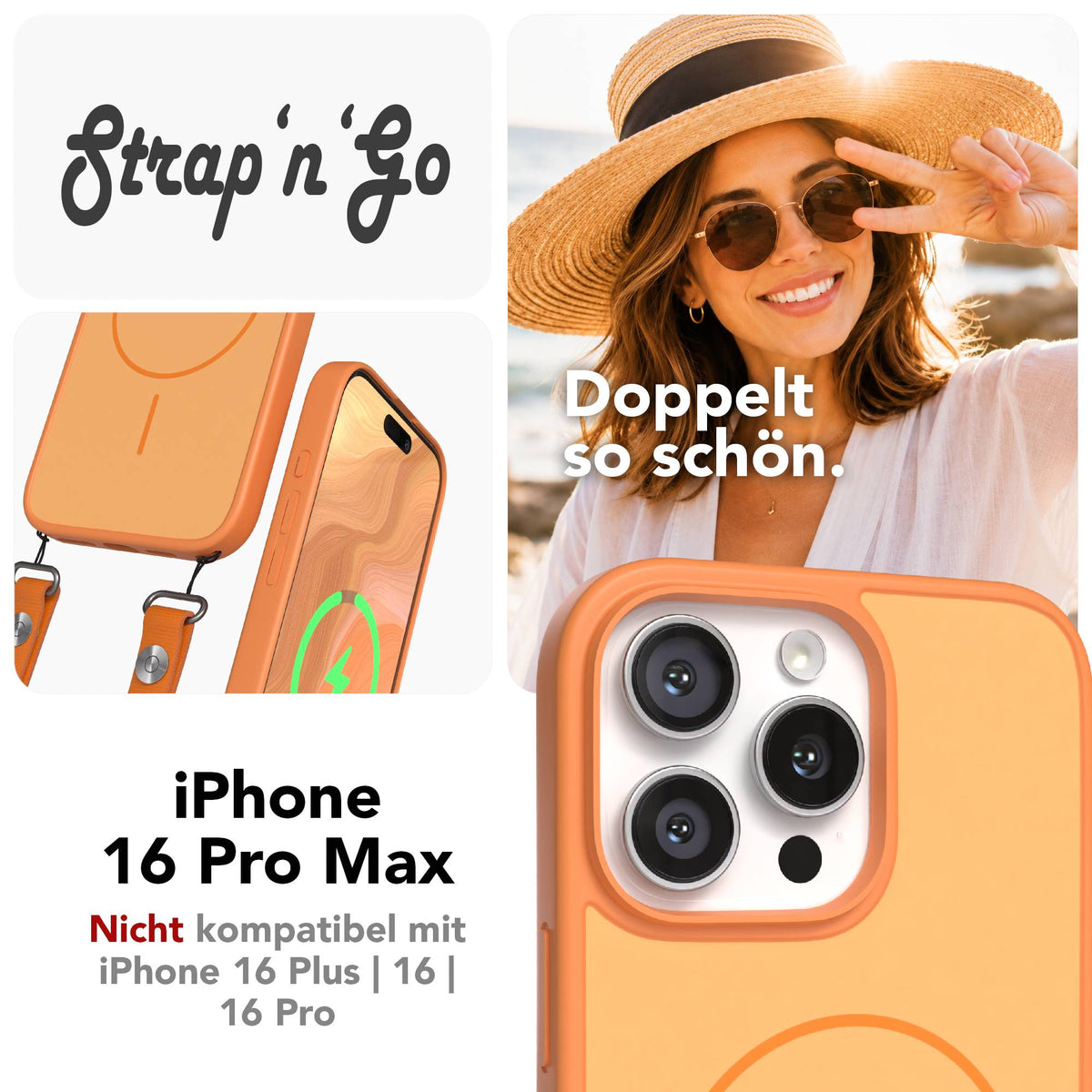 iPhone 16 Pro Max Outdoor Hülle mit thin MagSafe + magnetisches Band