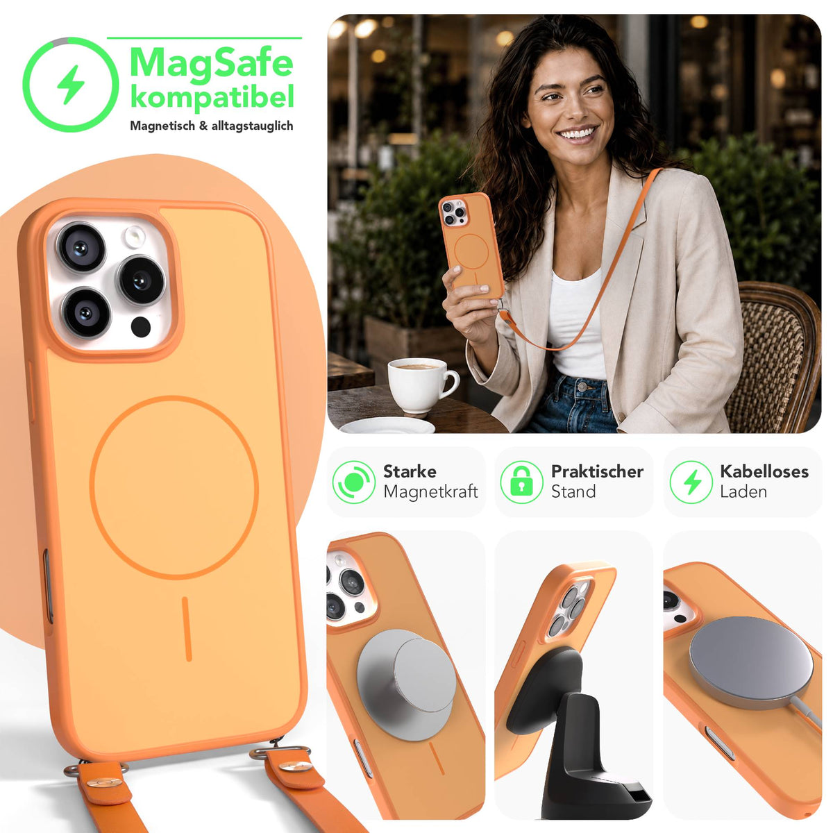 iPhone 16 Pro Max Outdoor Hülle mit thin MagSafe + magnetisches Band