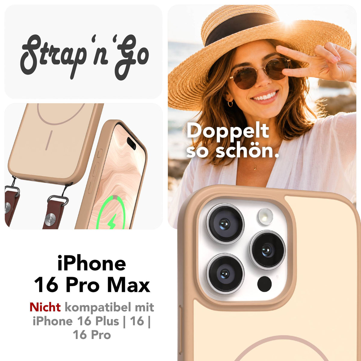 iPhone 16 Pro Max Outdoor Hülle mit thin MagSafe + magnetisches Band