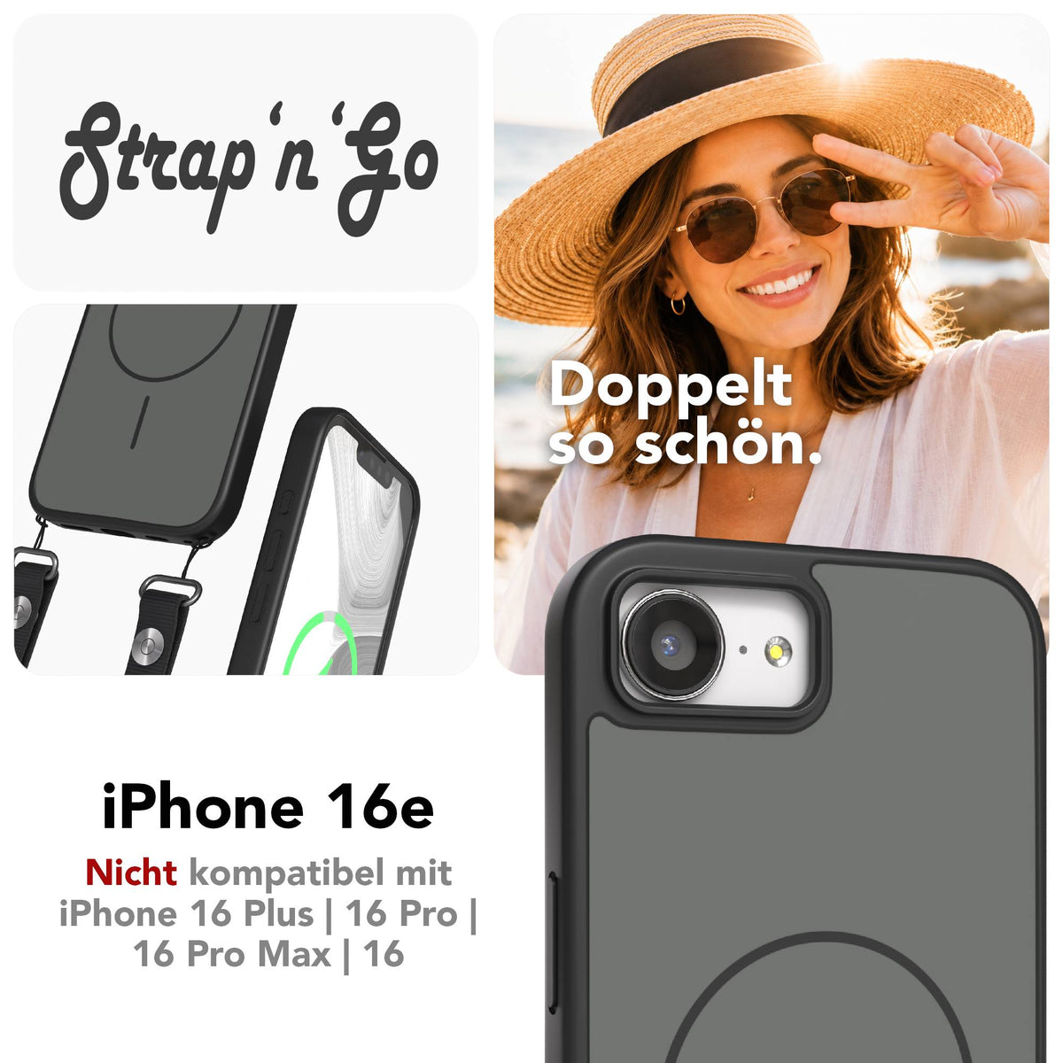 iPhone 16e Outdoor Hülle mit thin MagSafe + magnetisches Band