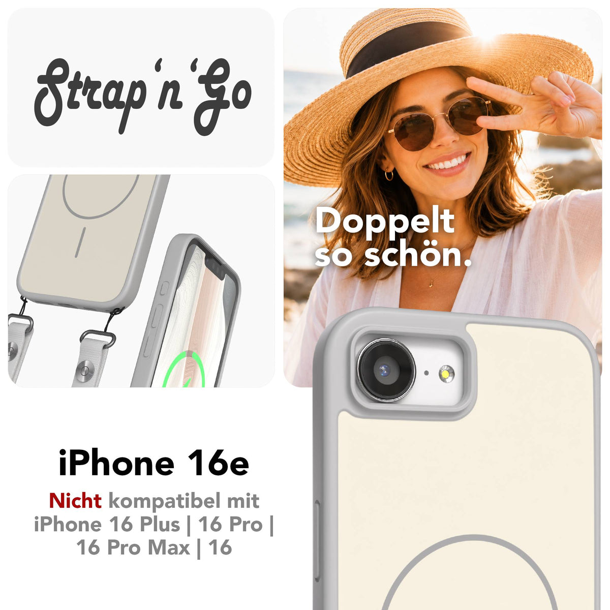 iPhone 16e Outdoor Hülle mit thin MagSafe + magnetisches Band