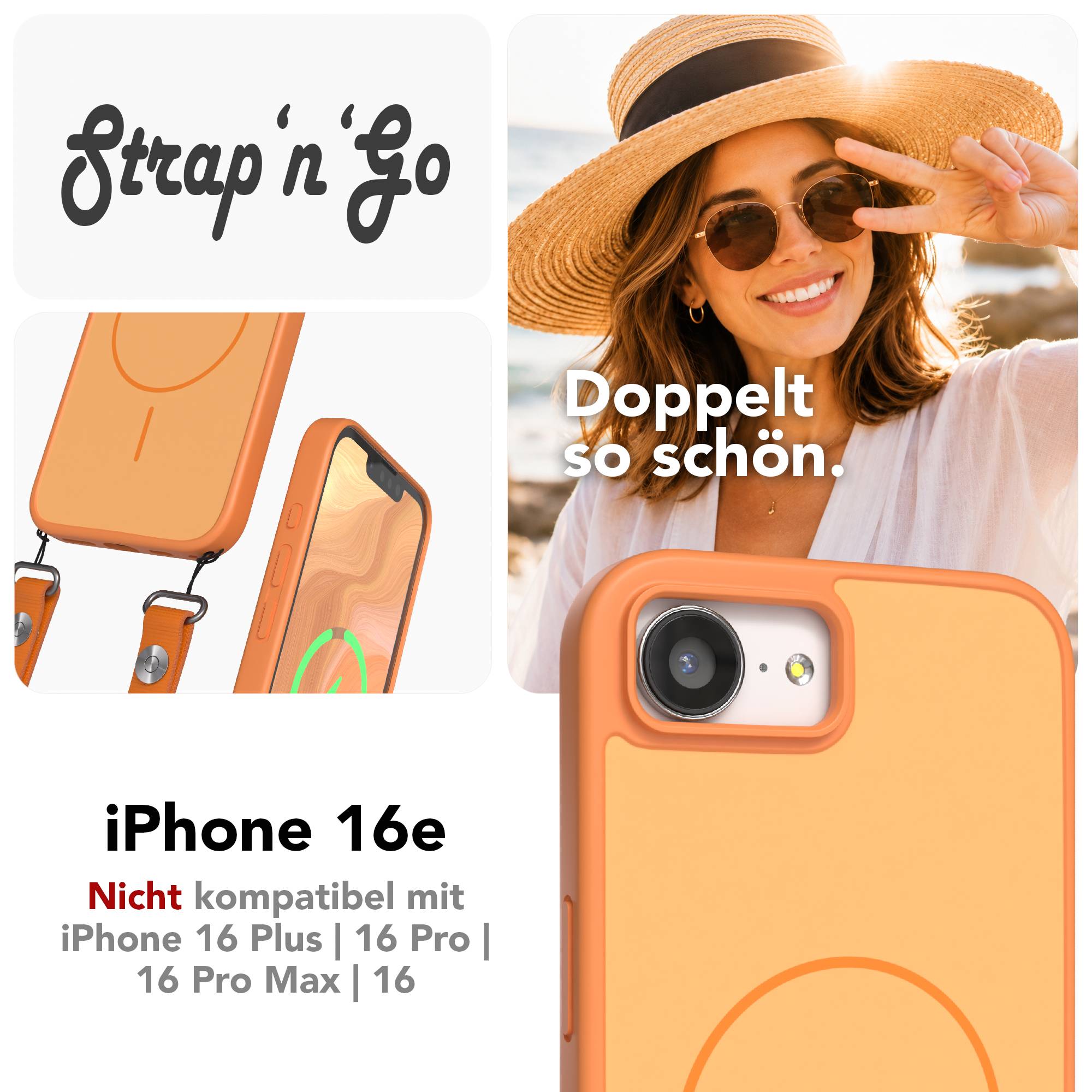iPhone 16e Outdoor Hülle mit thin MagSafe + magnetisches Band