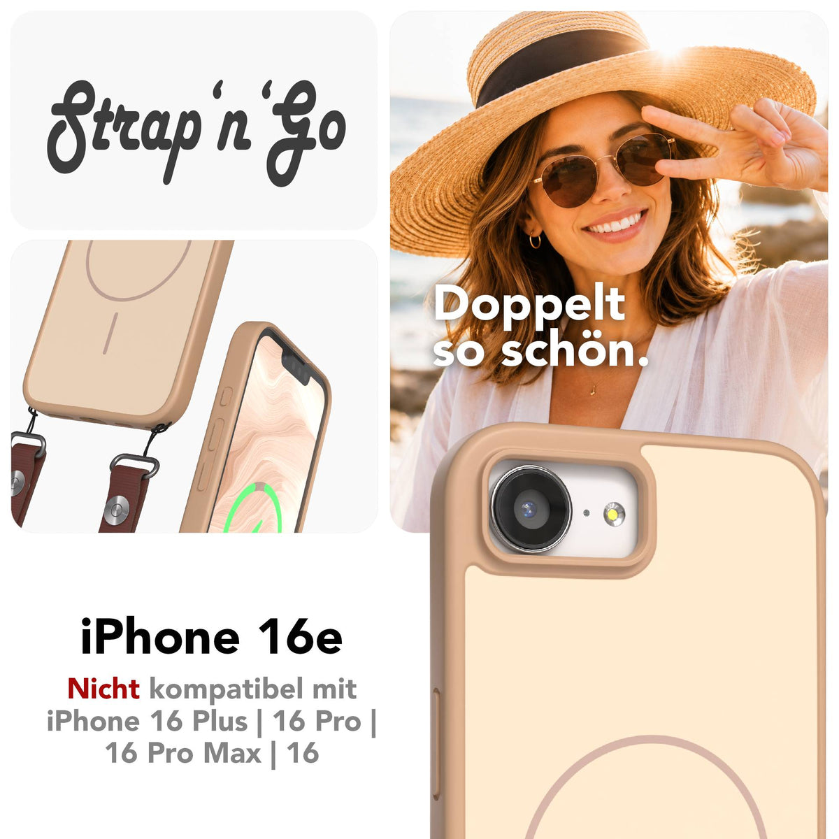 iPhone 16e Outdoor Hülle mit thin MagSafe + magnetisches Band
