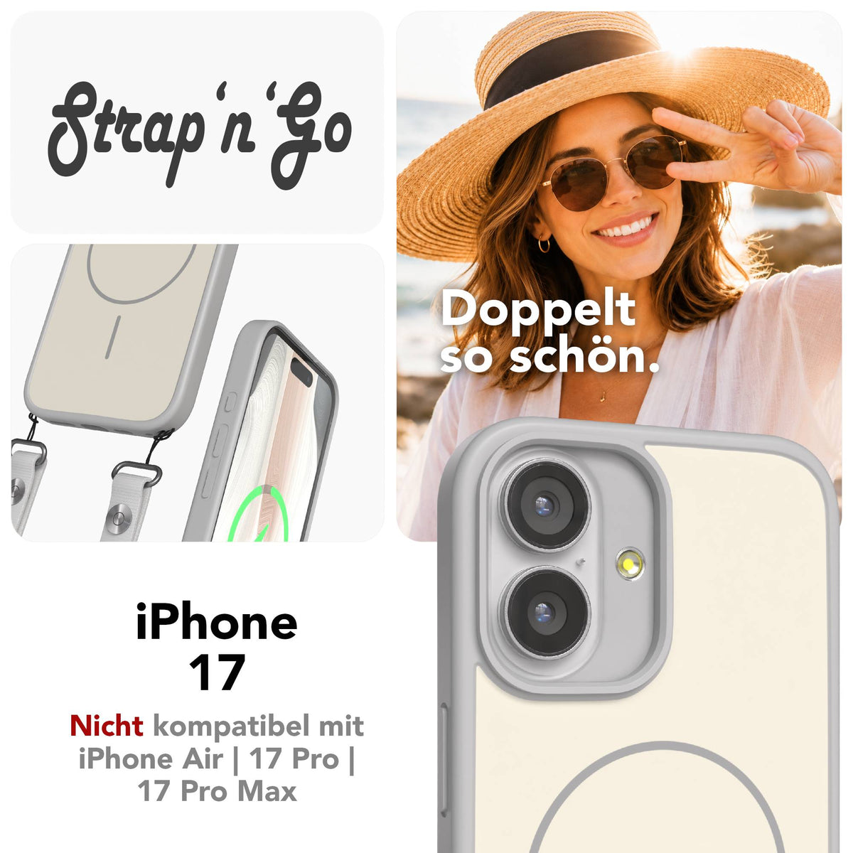 iPhone 17 Outdoor Hülle mit thin MagSafe + magnetisches Band