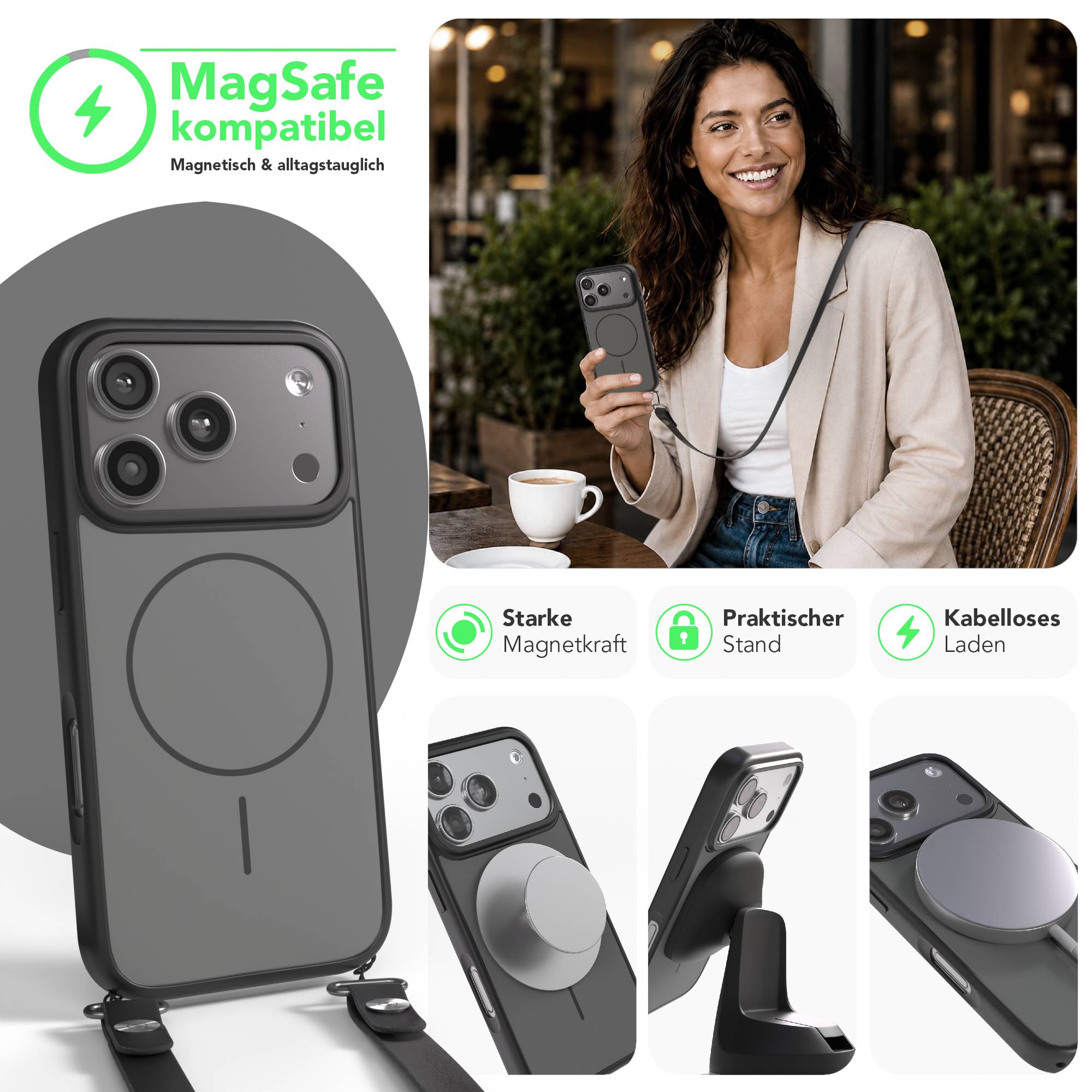 iPhone 17 Pro Outdoor Hülle mit thin MagSafe + magnetisches Band