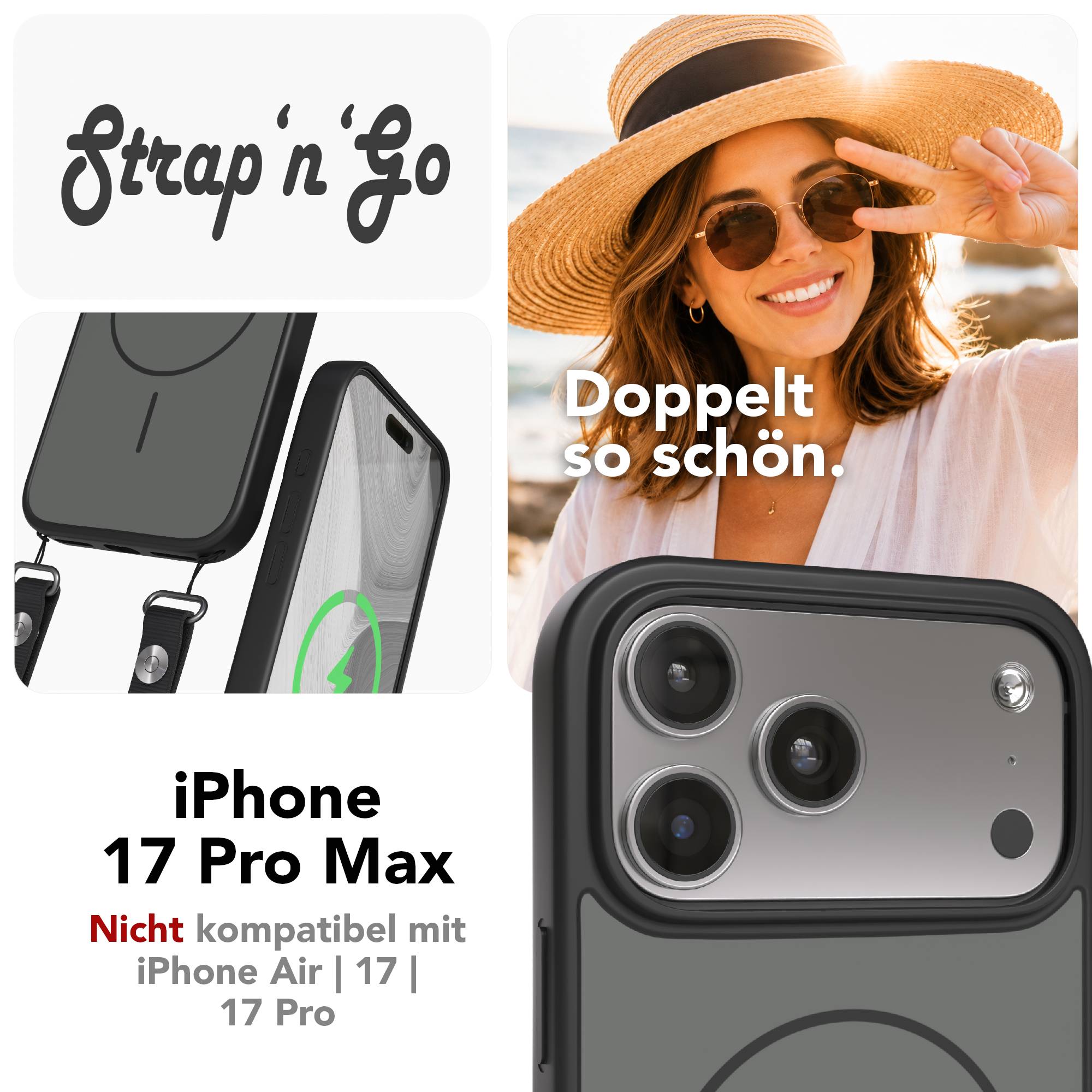 iPhone 17 Pro Max Outdoor Hülle mit thin MagSafe + magnetisches Band