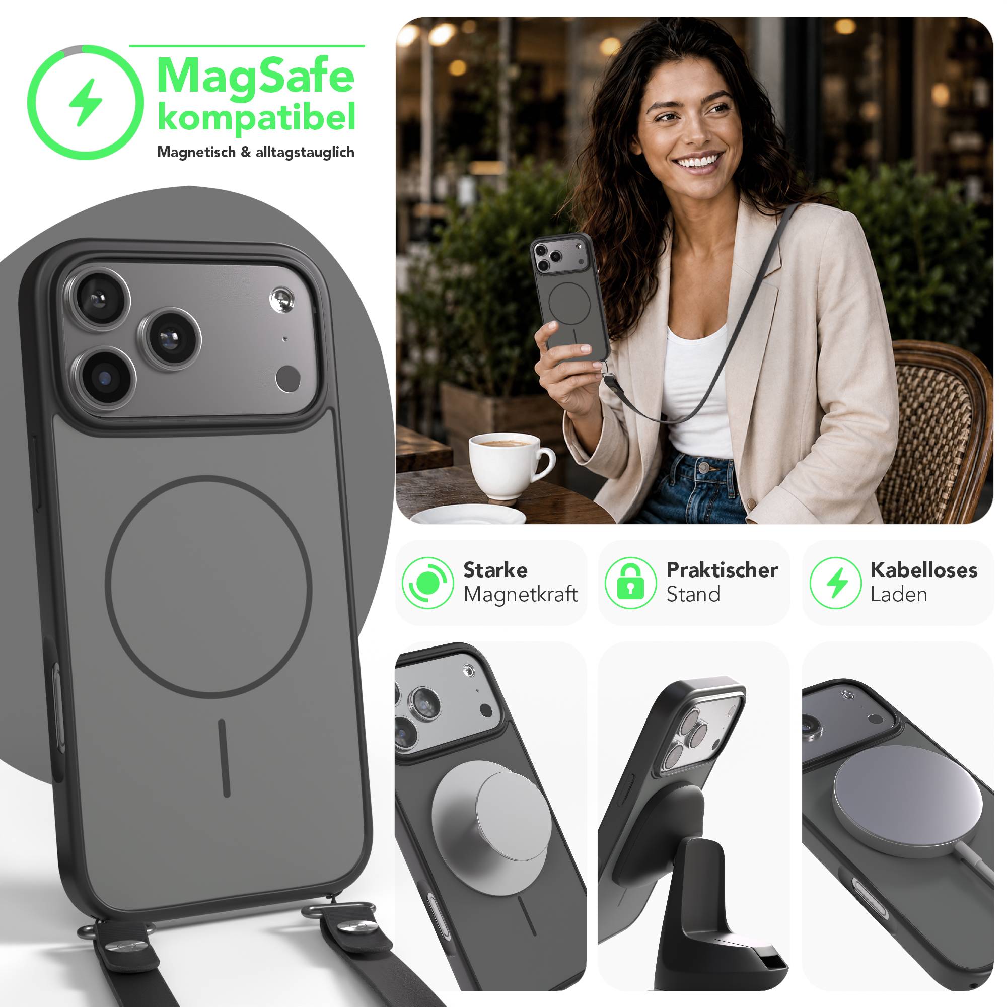 iPhone 17 Pro Max Outdoor Hülle mit thin MagSafe + magnetisches Band