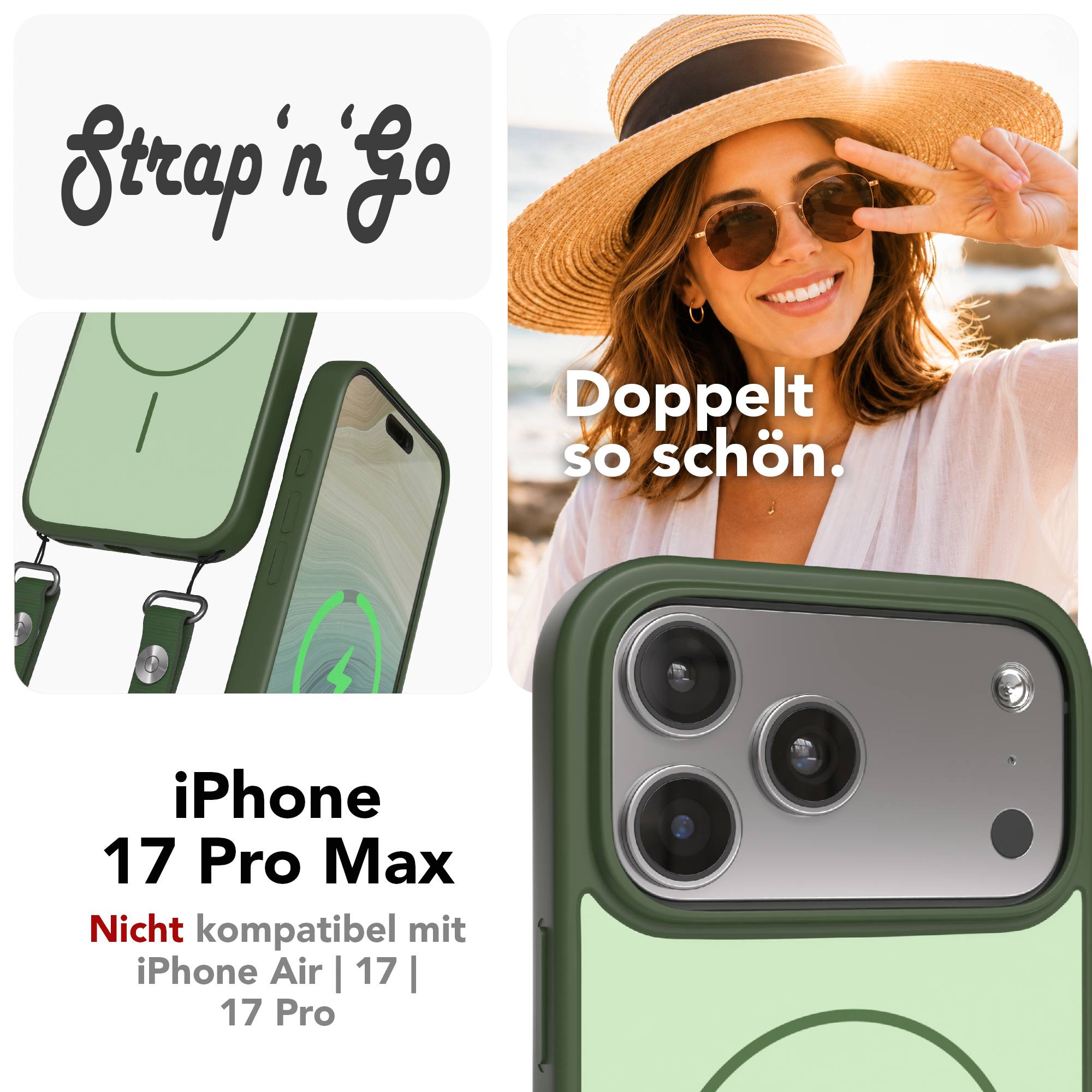 iPhone 17 Pro Max Outdoor Hülle mit thin MagSafe + magnetisches Band