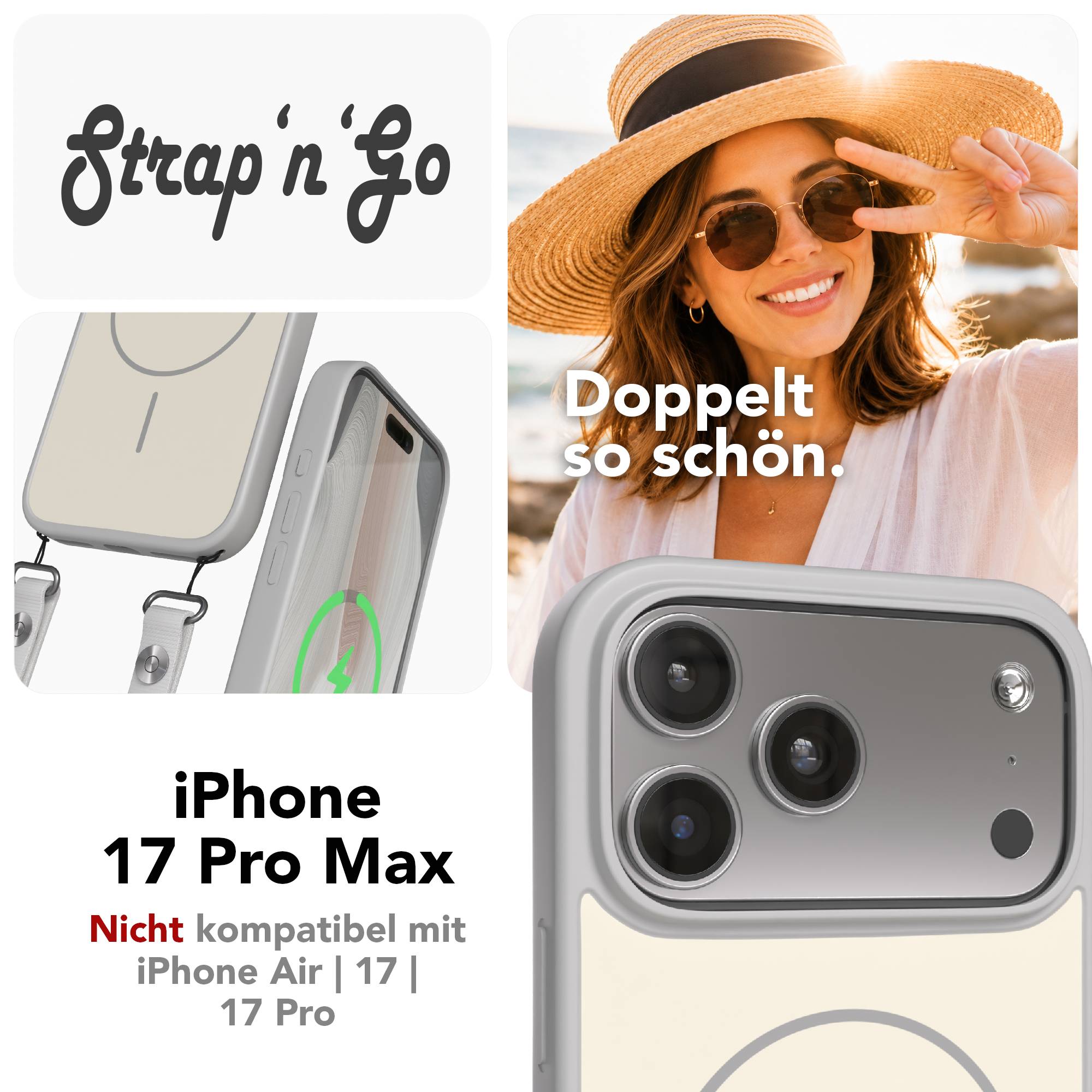iPhone 17 Pro Max Outdoor Hülle mit thin MagSafe + magnetisches Band