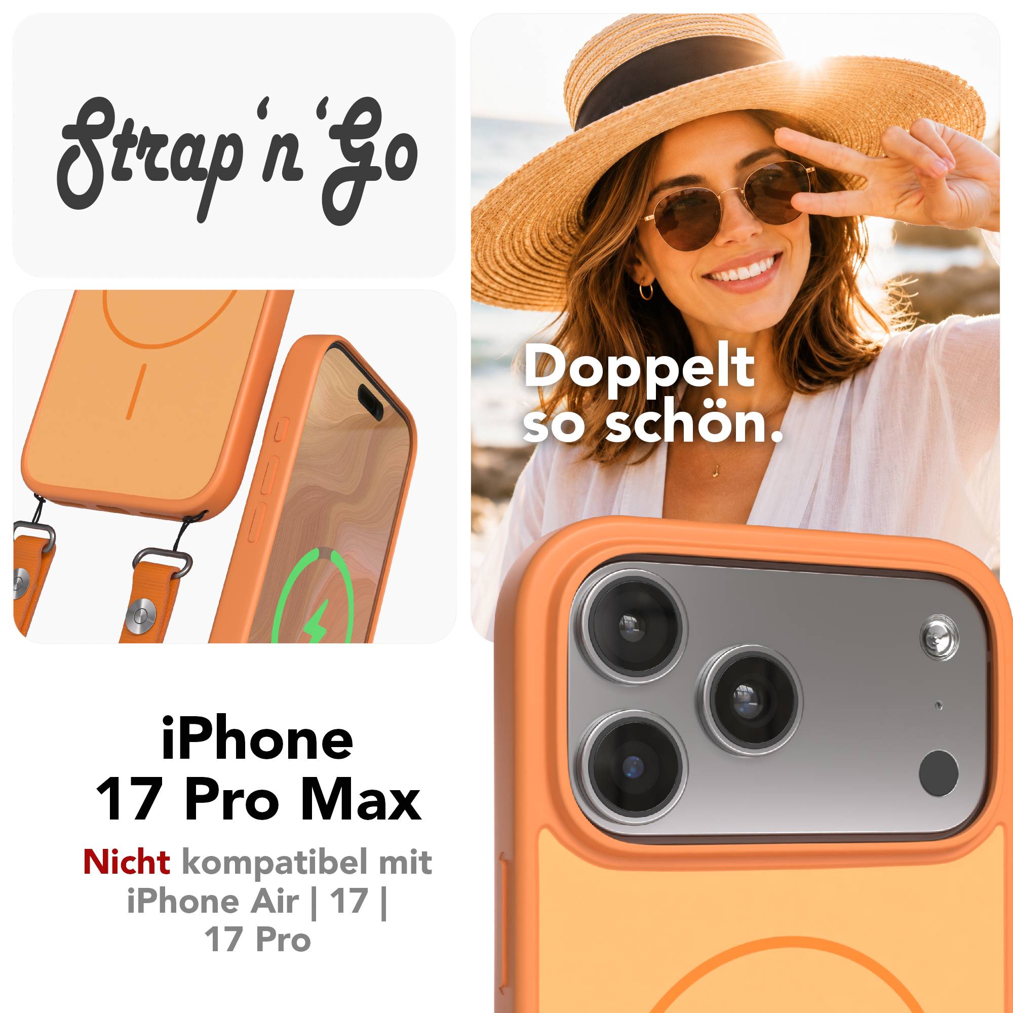 iPhone 17 Pro Max Outdoor Hülle mit thin MagSafe + magnetisches Band