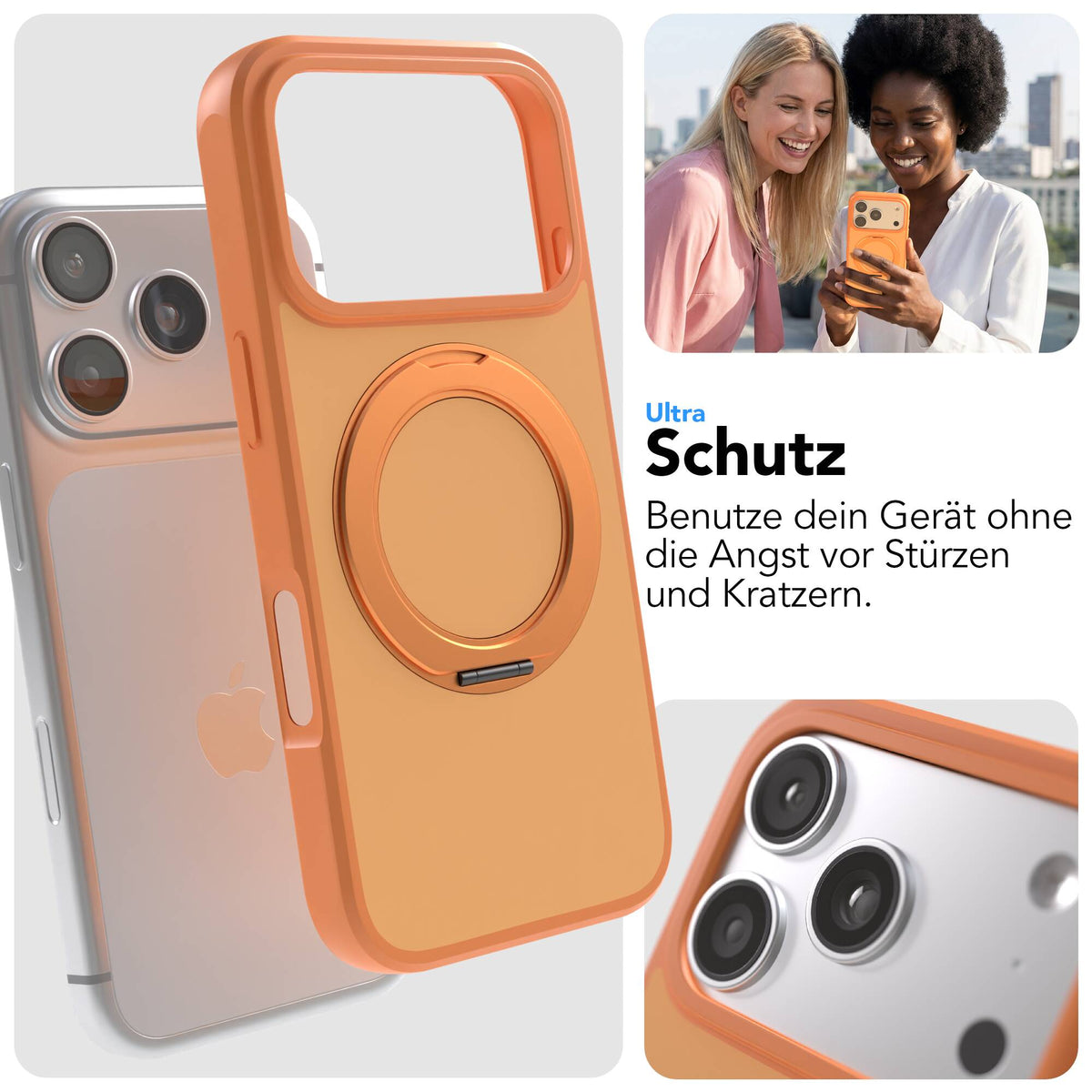iPhone 18 Pro Outdoor Hülle + drehbarer Ring mit MagSafe