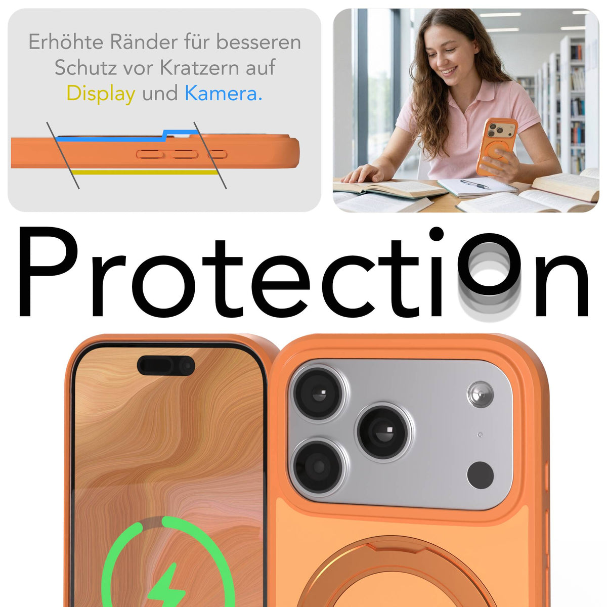 iPhone 18 Pro Outdoor Hülle + drehbarer Ring mit MagSafe