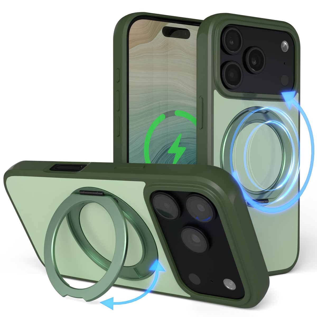 iPhone 18 Pro Outdoor Hülle + drehbarer Ring mit MagSafe