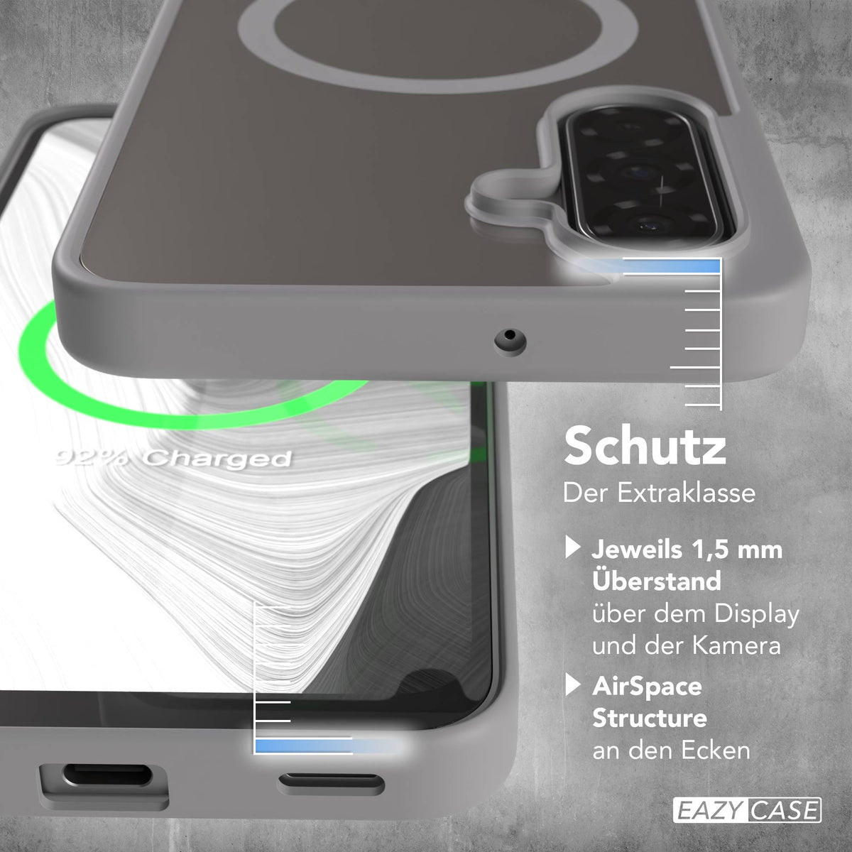 Galaxy A18 transparente Hülle mit MagSafe