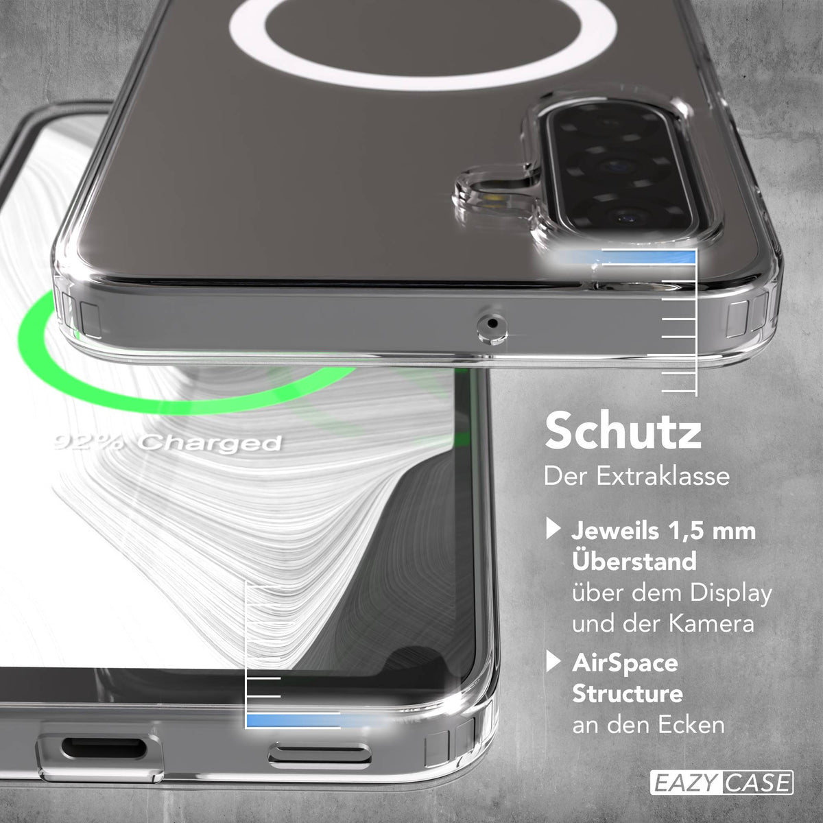 Galaxy A18 transparente Hülle mit MagSafe