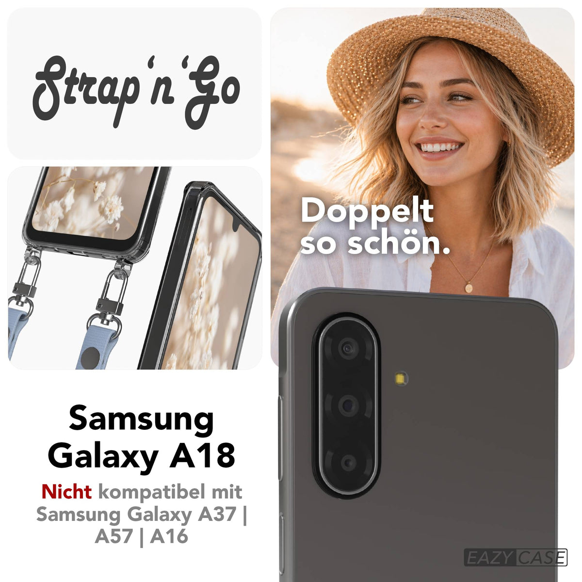 Galaxy A18 Hülle + magnetisches Band