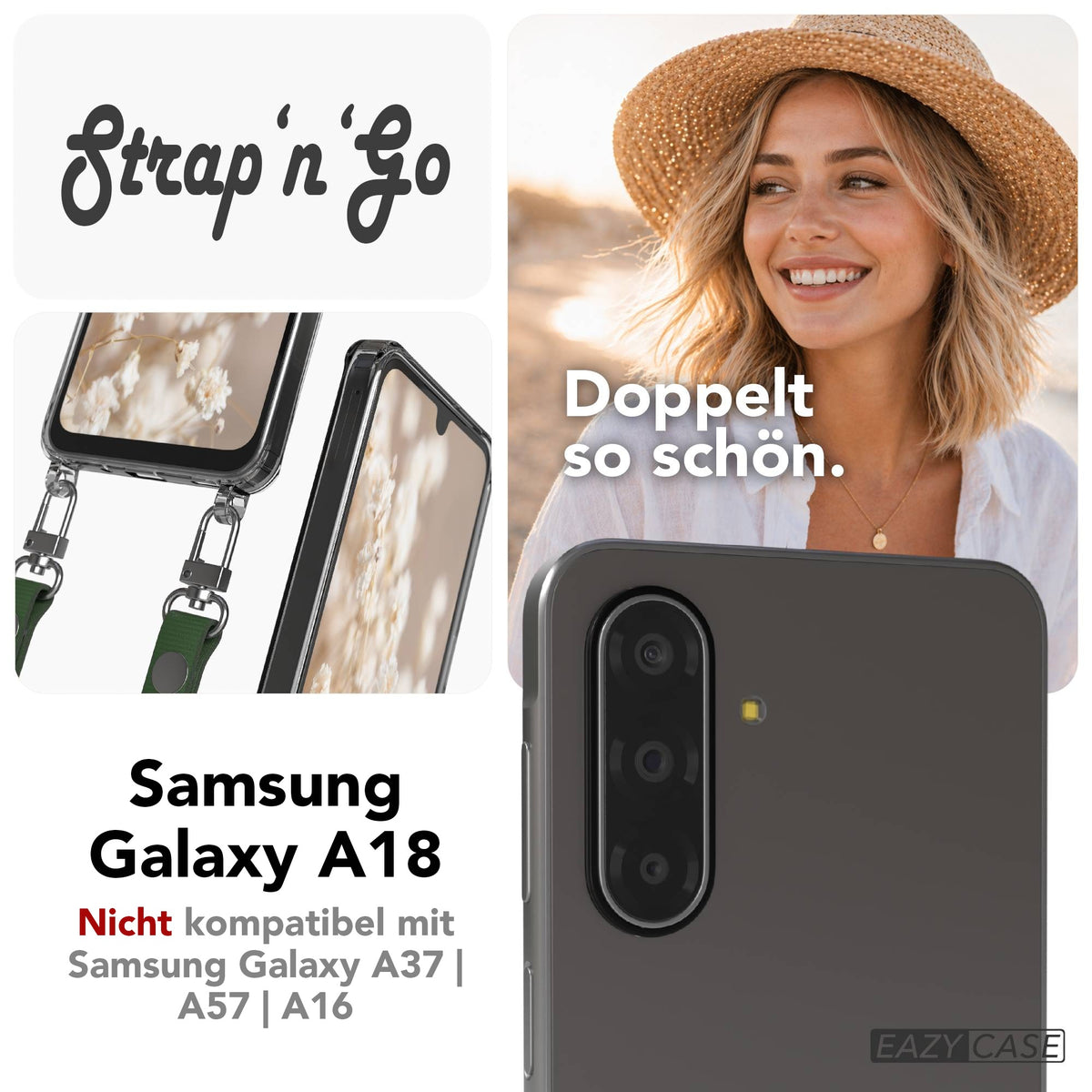 Galaxy A18 Hülle + magnetisches Band