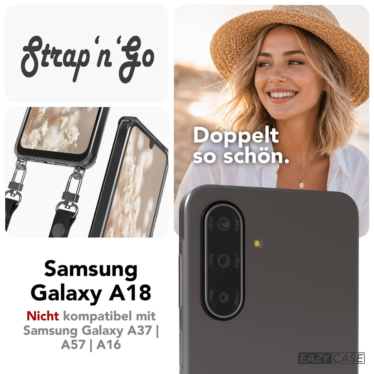 Galaxy A18 Hülle + magnetisches Band
