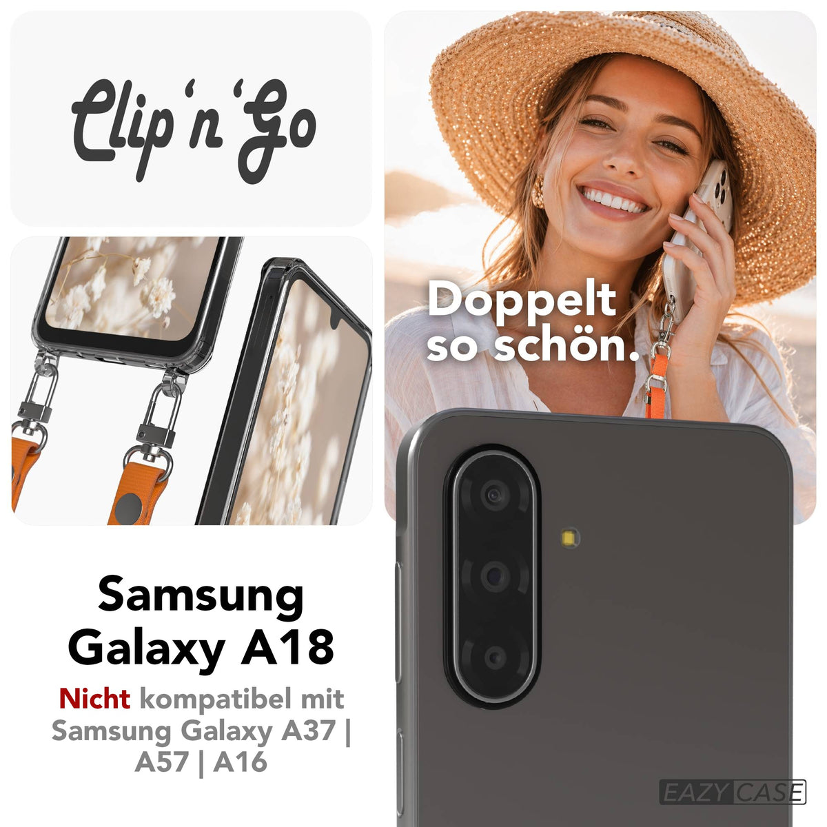 Galaxy A18 Hülle + magnetisches Band
