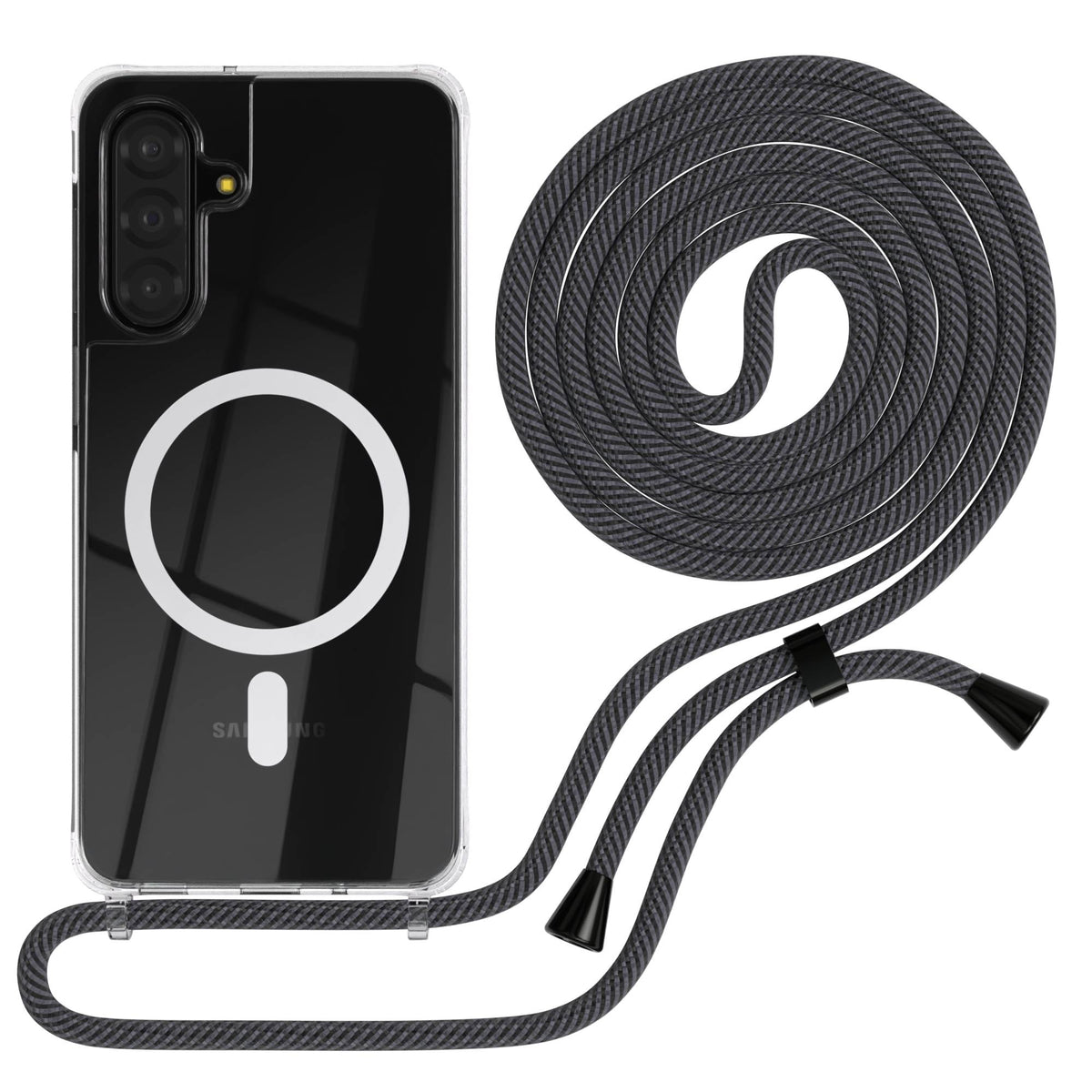 Galaxy A18 transparente Hülle + Kordel mit MagSafe