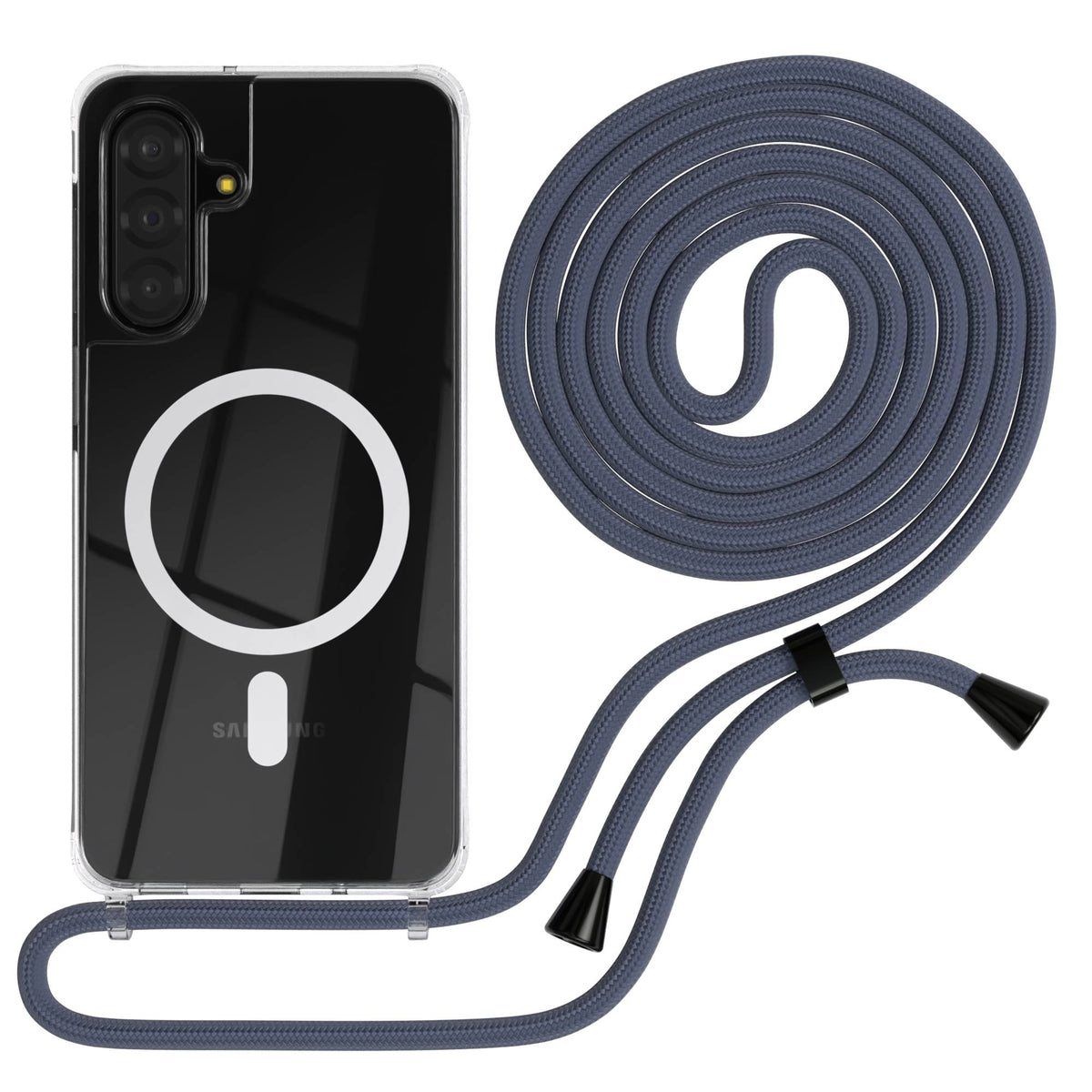 Galaxy A18 transparente Hülle + Kordel mit MagSafe