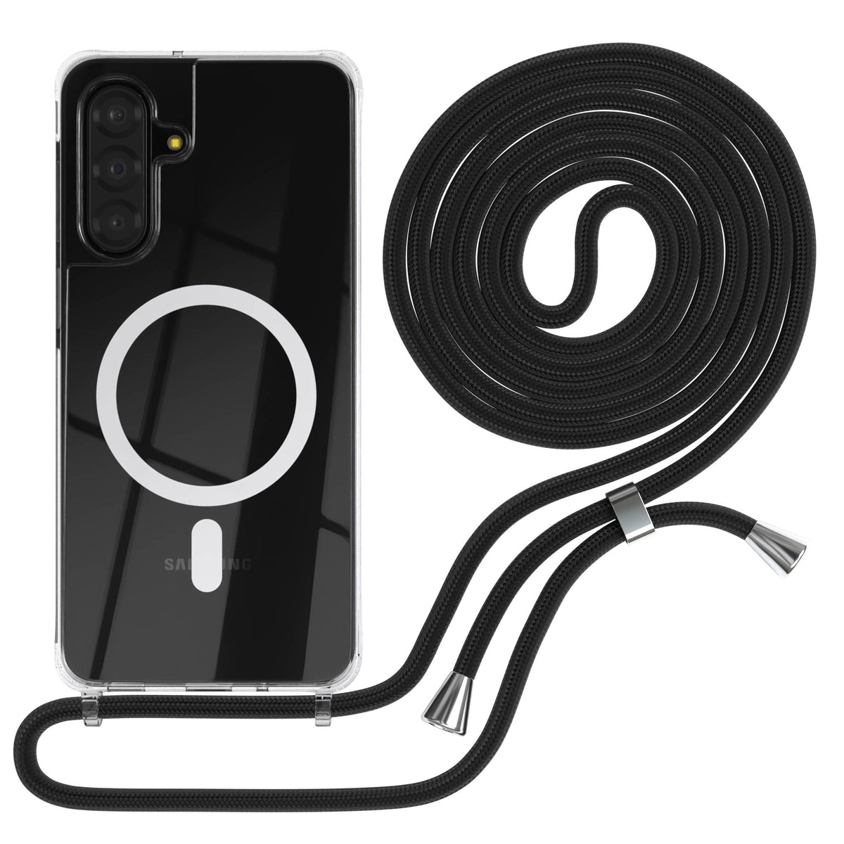 Galaxy A18 transparente Hülle + Kordel mit MagSafe