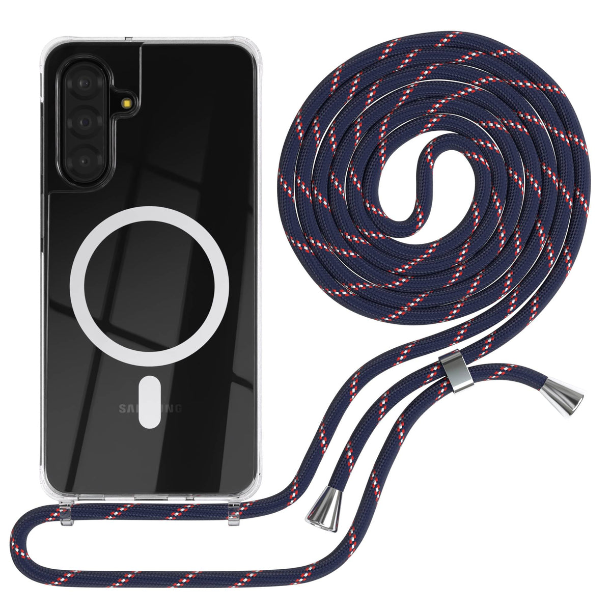 Galaxy A18 transparente Hülle + Kordel mit MagSafe