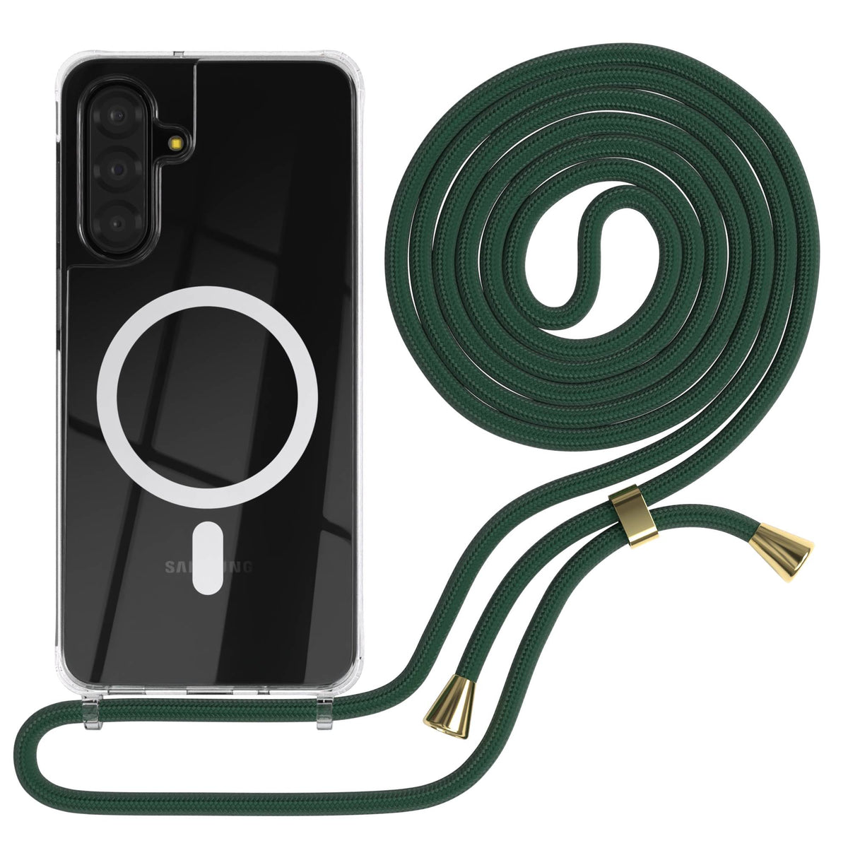 Galaxy A18 transparente Hülle + Kordel mit MagSafe