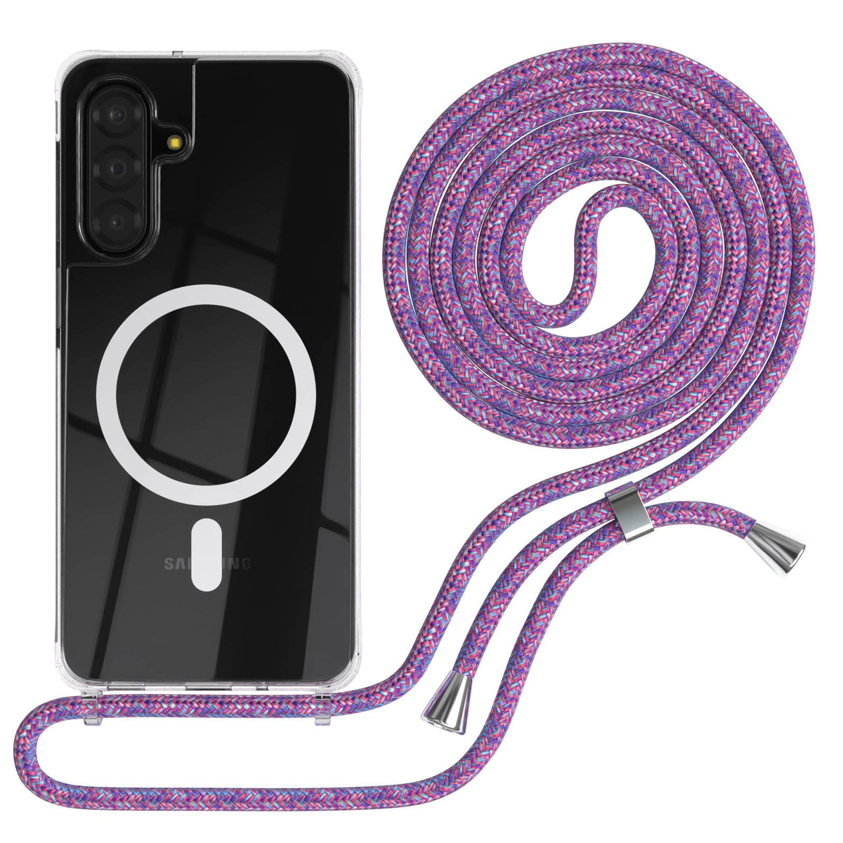 Galaxy A18 transparente Hülle + Kordel mit MagSafe