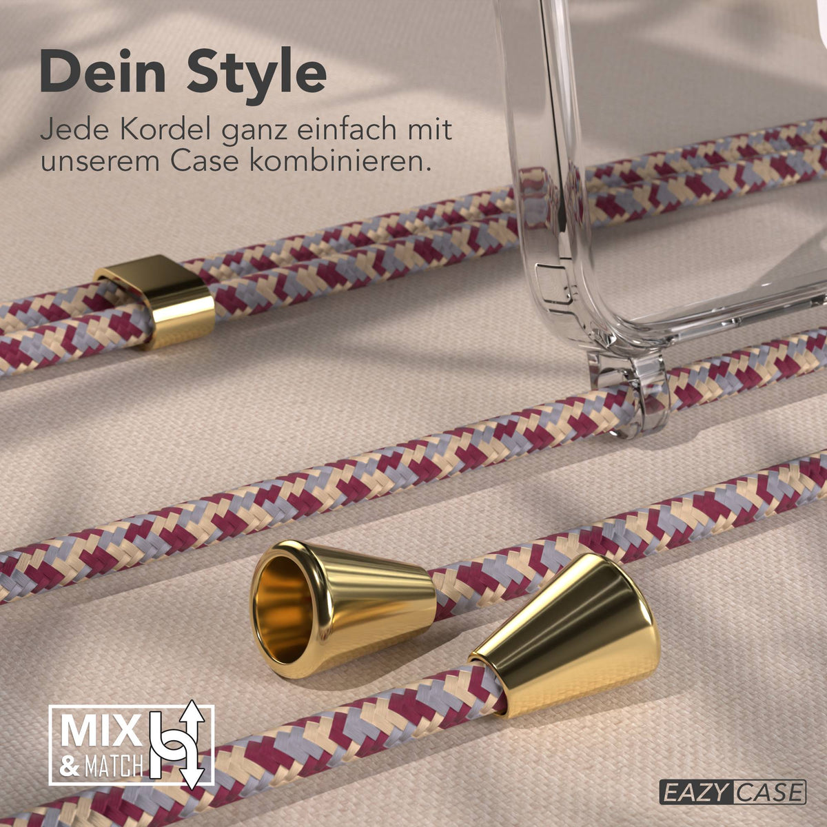 Galaxy A18 transparente Hülle + Kordel mit MagSafe