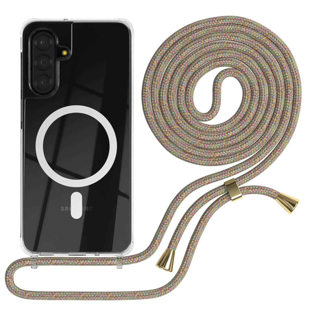 Galaxy A18 transparente Hülle + Kordel mit MagSafe