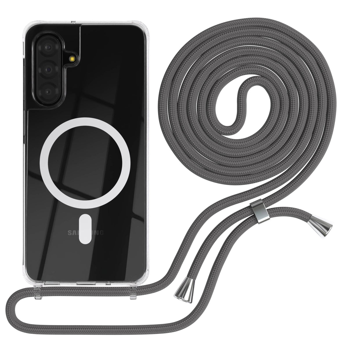 Galaxy A18 transparente Hülle + Kordel mit MagSafe