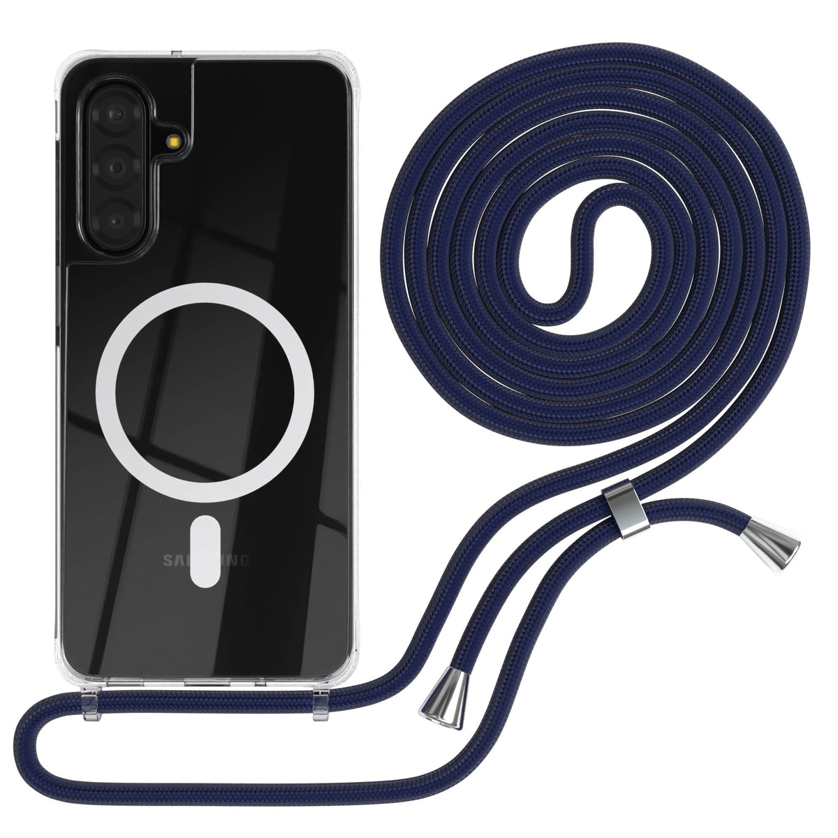 Galaxy A18 transparente Hülle + Kordel mit MagSafe