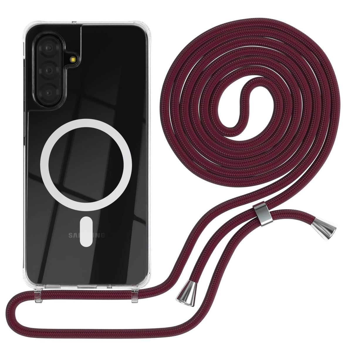 Galaxy A18 transparente Hülle + Kordel mit MagSafe