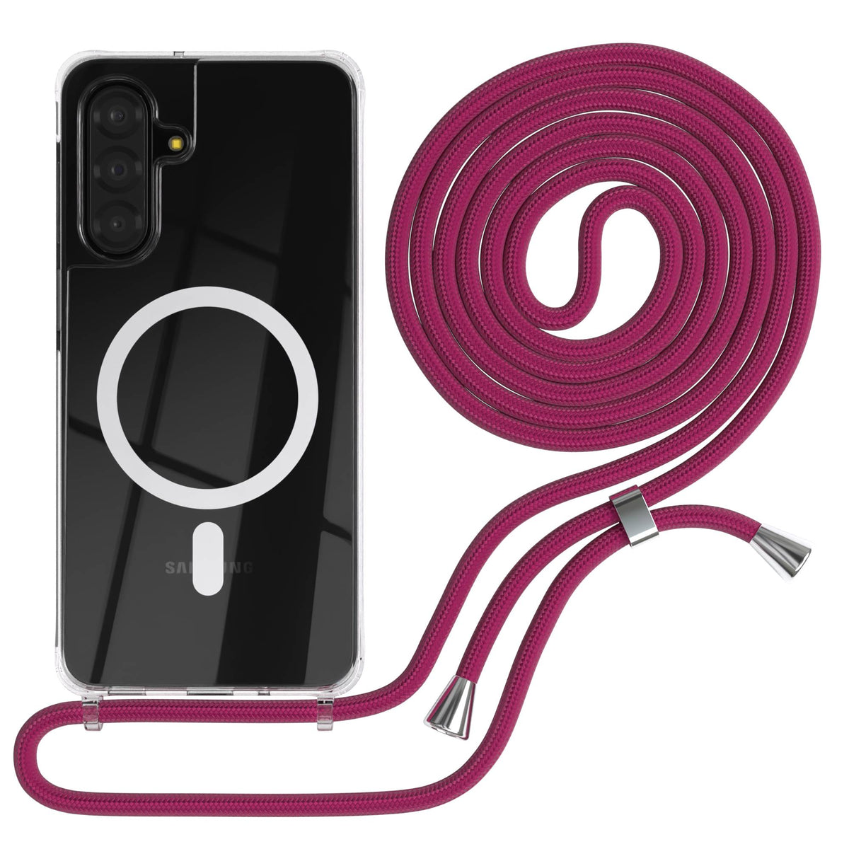 Galaxy A18 transparente Hülle + Kordel mit MagSafe