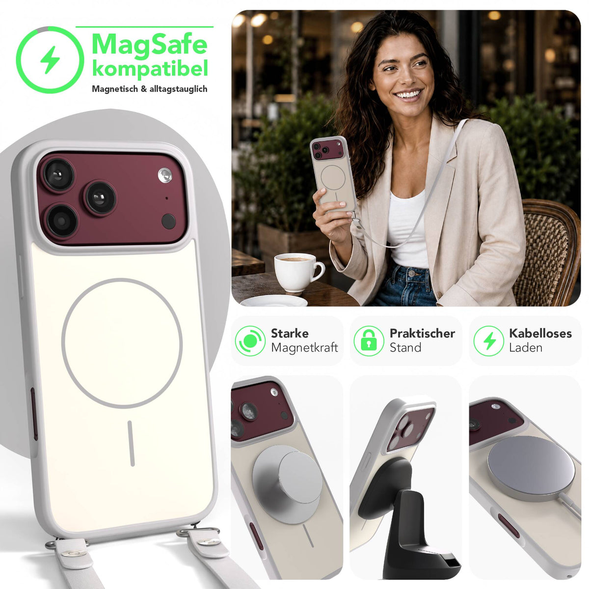 iPhone 18 Pro Max Outdoor Hülle mit thin MagSafe + magnetisches Band