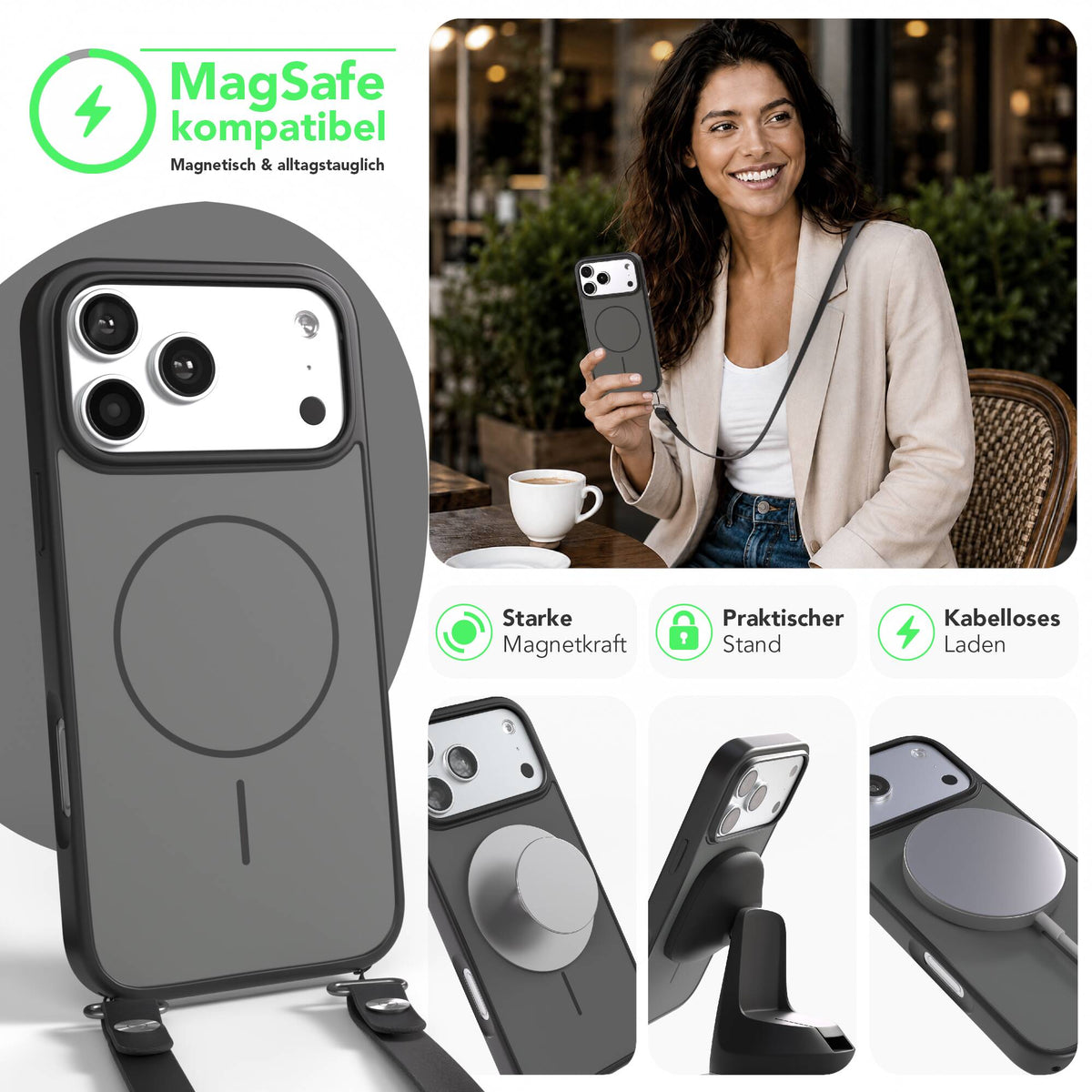 iPhone 18 Pro Max Outdoor Hülle mit thin MagSafe + magnetisches Band