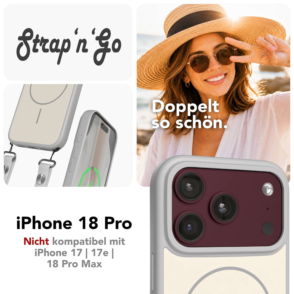 iPhone 18 Pro Outdoor Hülle mit thin MagSafe + magnetisches Band