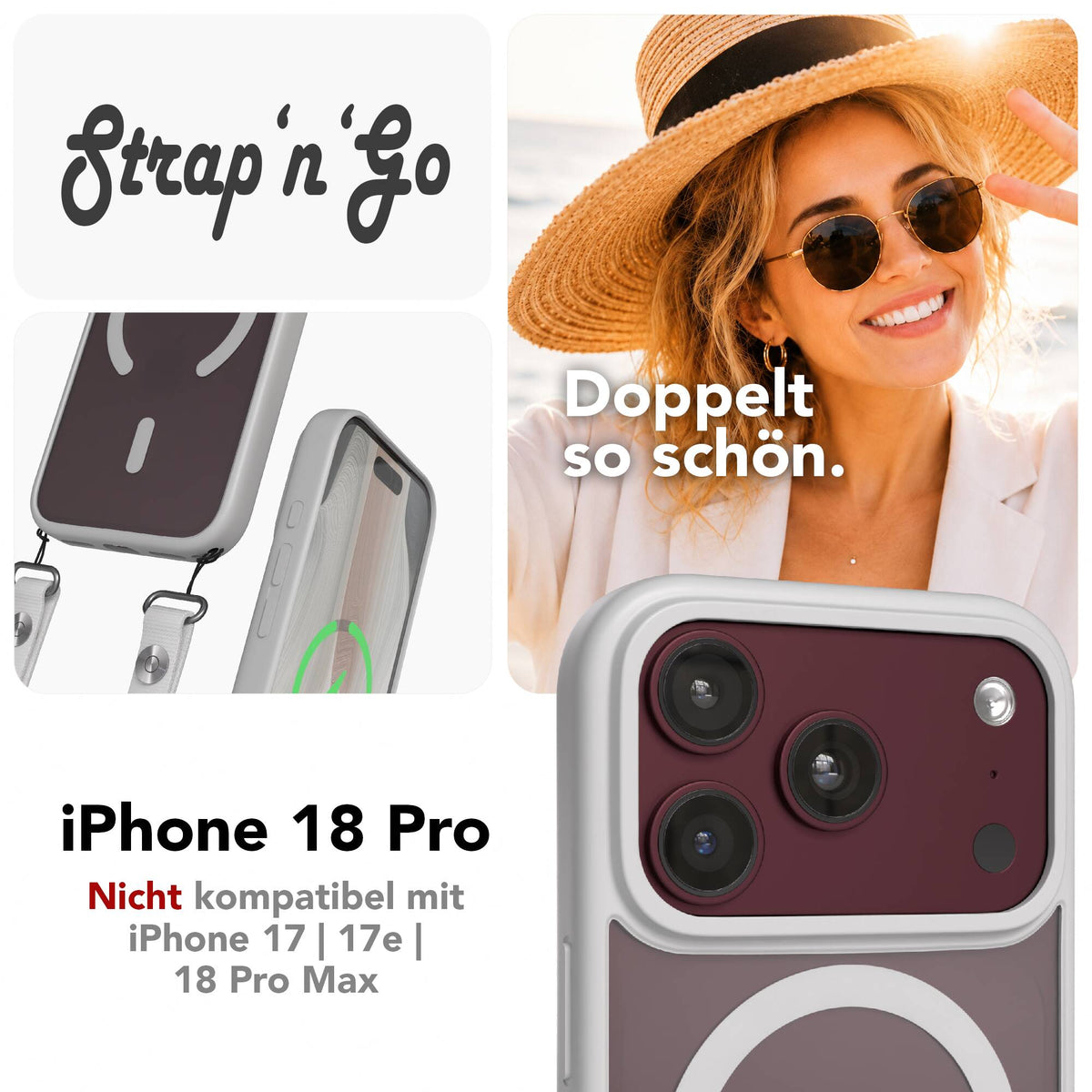 iPhone 18 Pro Outdoor Hülle mit MagSafe + magnetisches Band