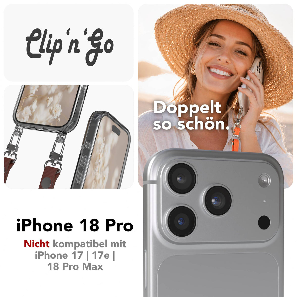 iPhone 18 Pro MagSafe Hülle + magnetisches Band