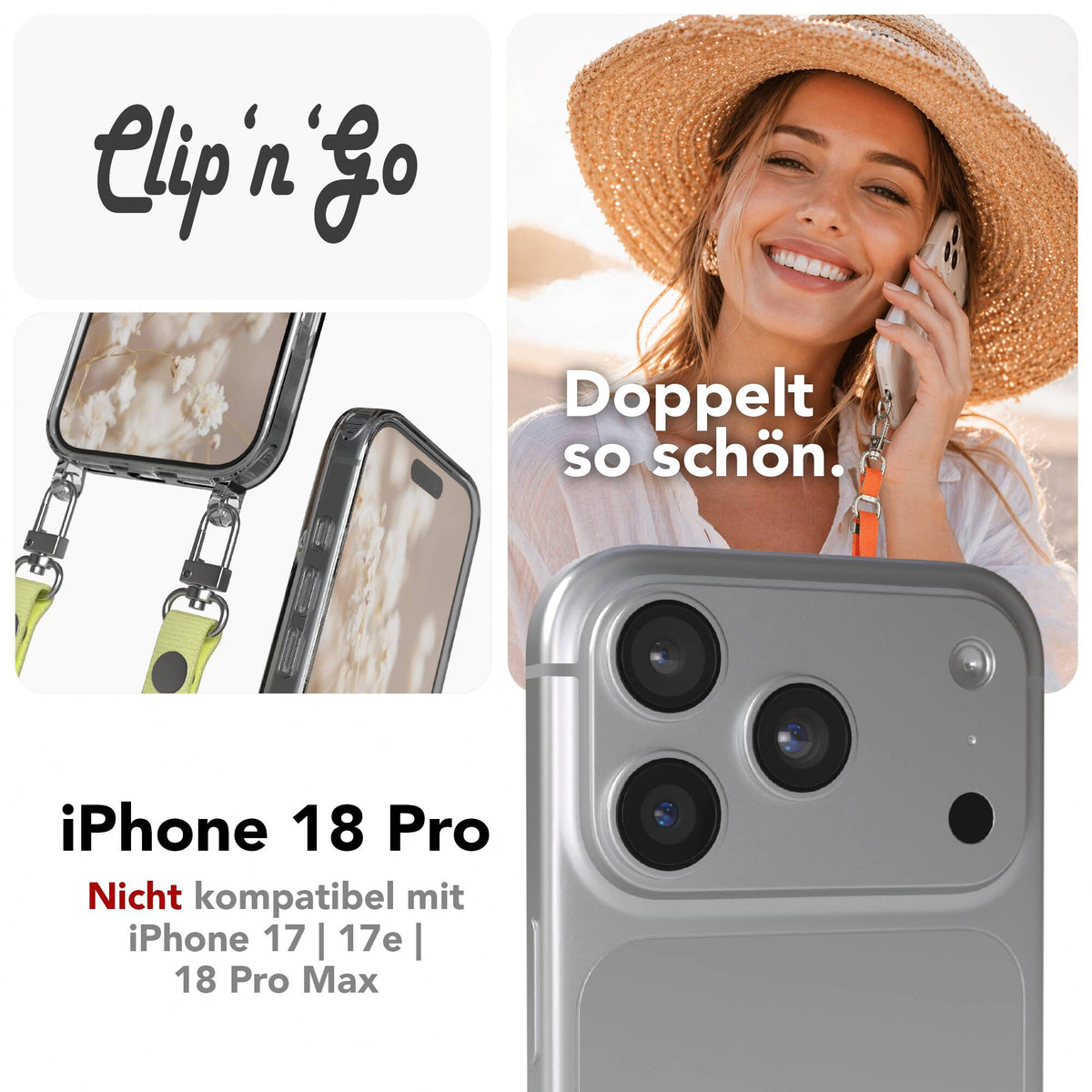 iPhone 18 Pro MagSafe Hülle + magnetisches Band
