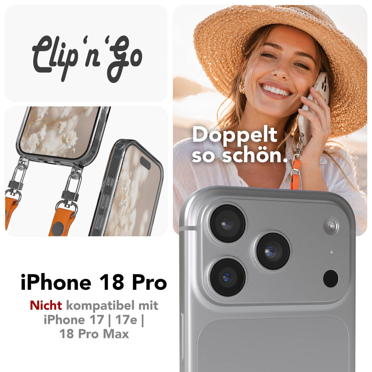 iPhone 18 Pro MagSafe Hülle + magnetisches Band