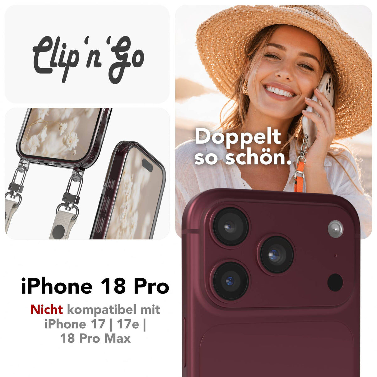iPhone 18 Pro MagSafe Hülle + magnetisches Band
