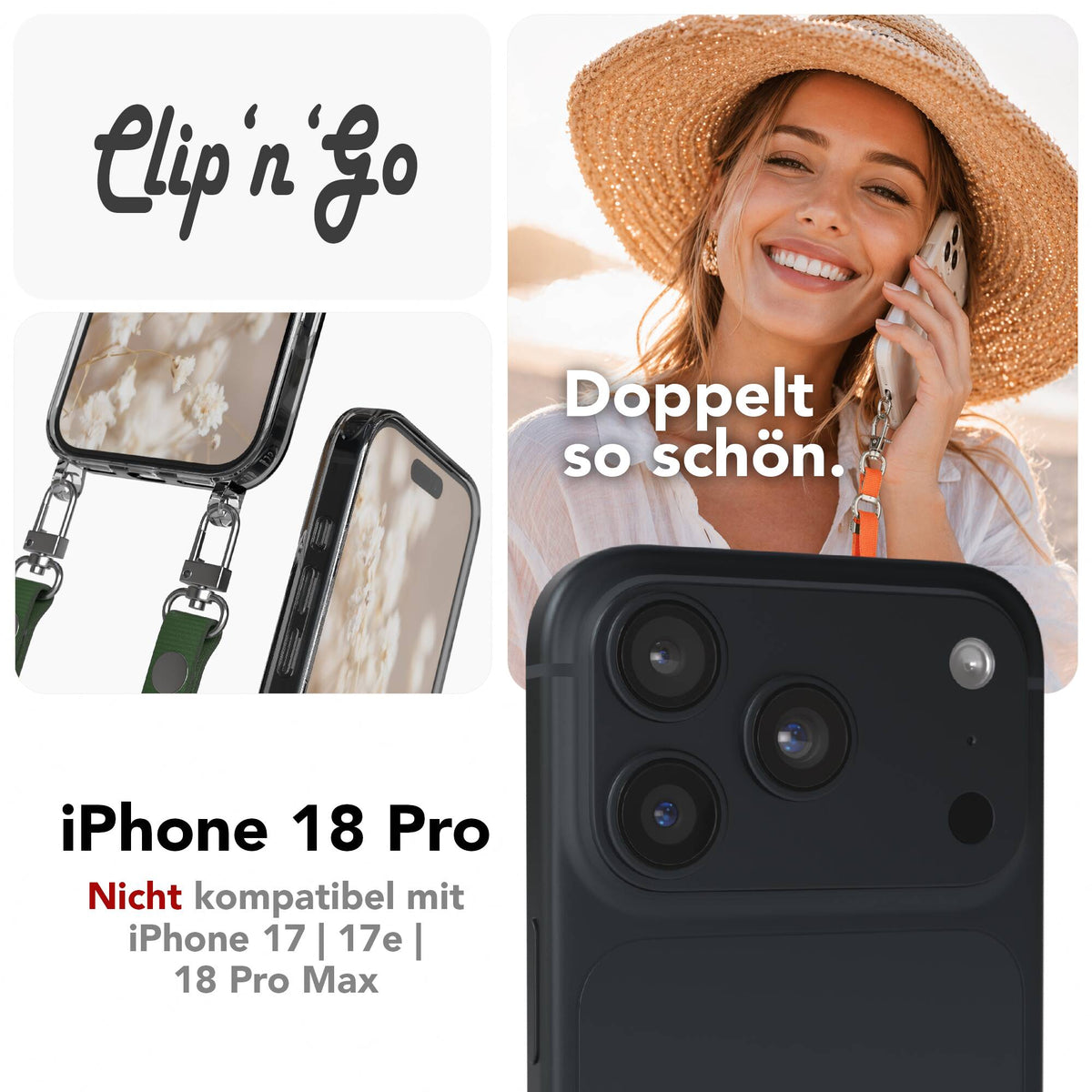 iPhone 18 Pro MagSafe Hülle + magnetisches Band