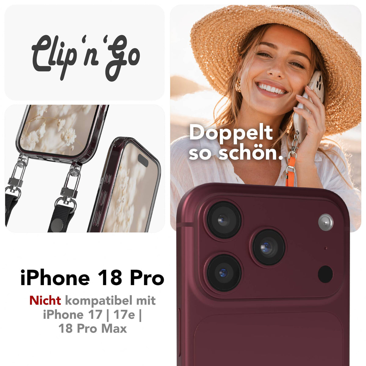 iPhone 18 Pro MagSafe Hülle + magnetisches Band