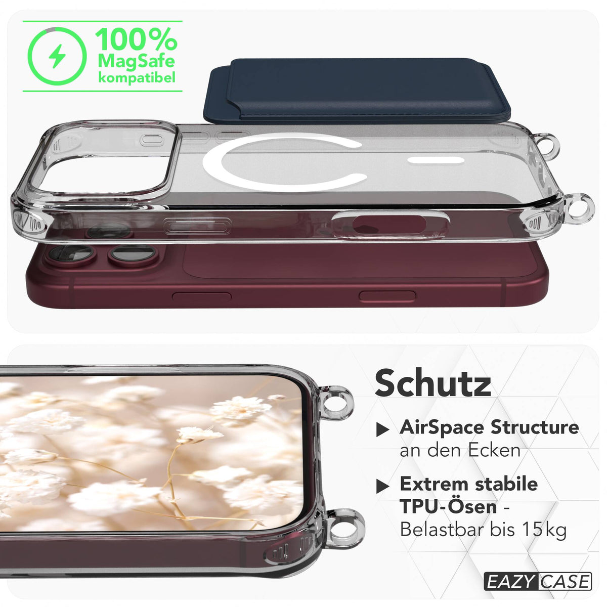 iPhone 18 Pro Max transparente Hülle + Kordel mit MagSafe