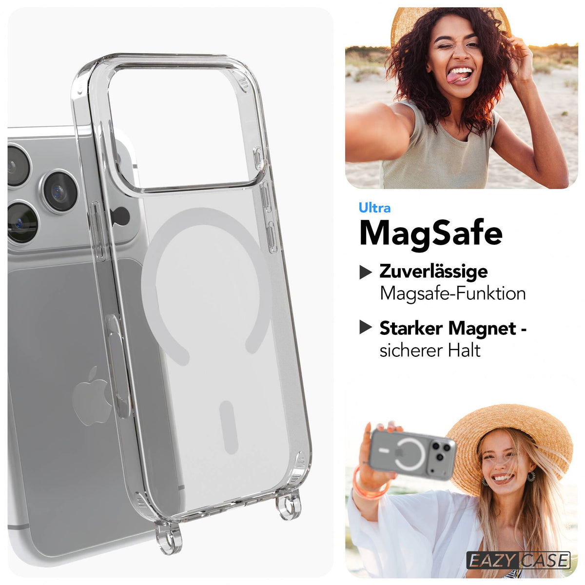 iPhone 18 Pro transparente Hülle + Kordel mit MagSafe