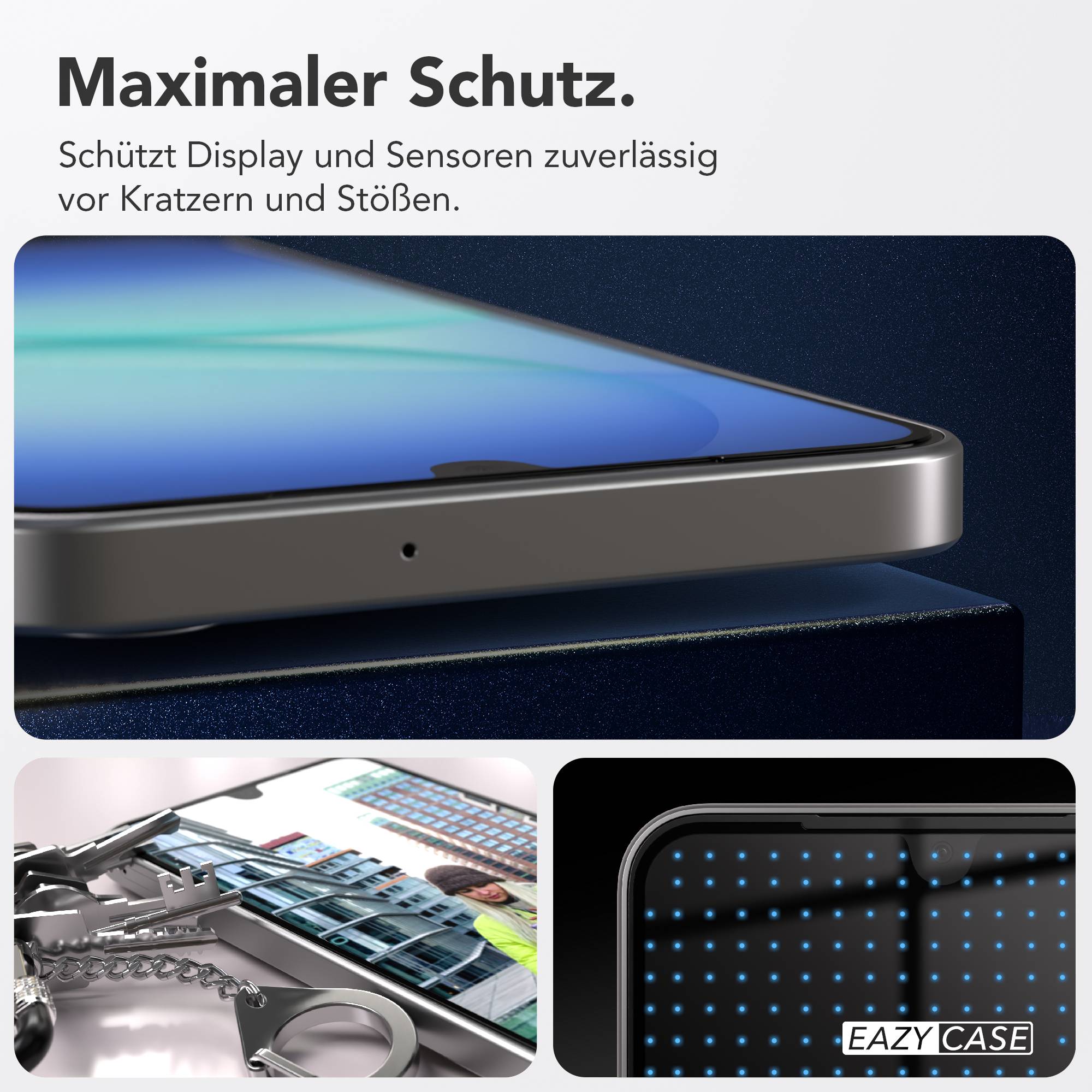 Samsung Galaxy A17 Schutzfolie 2er Set mit Installationsrahmen Displayschutz